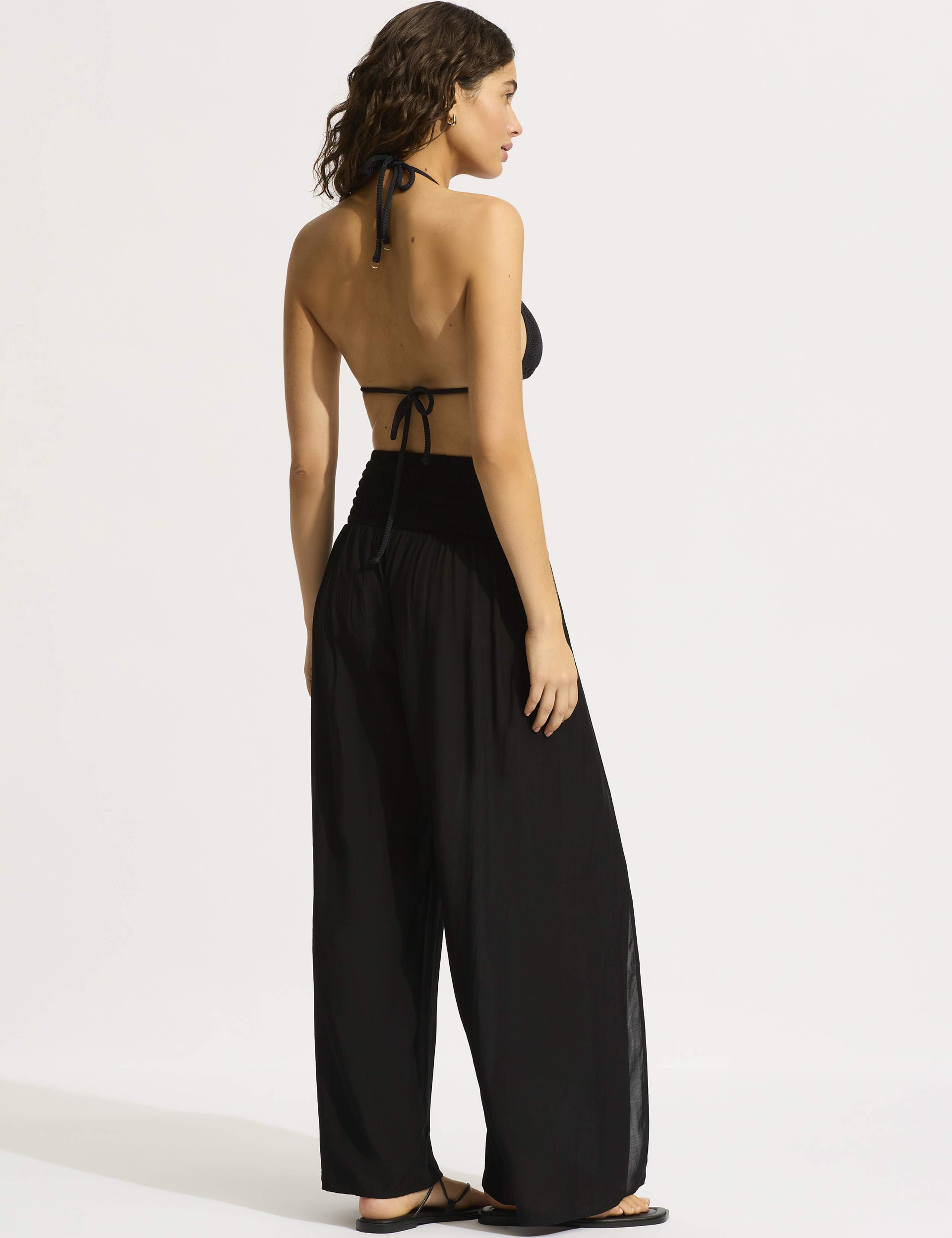 Shirred Wrap Beach Trousers 2 of 4