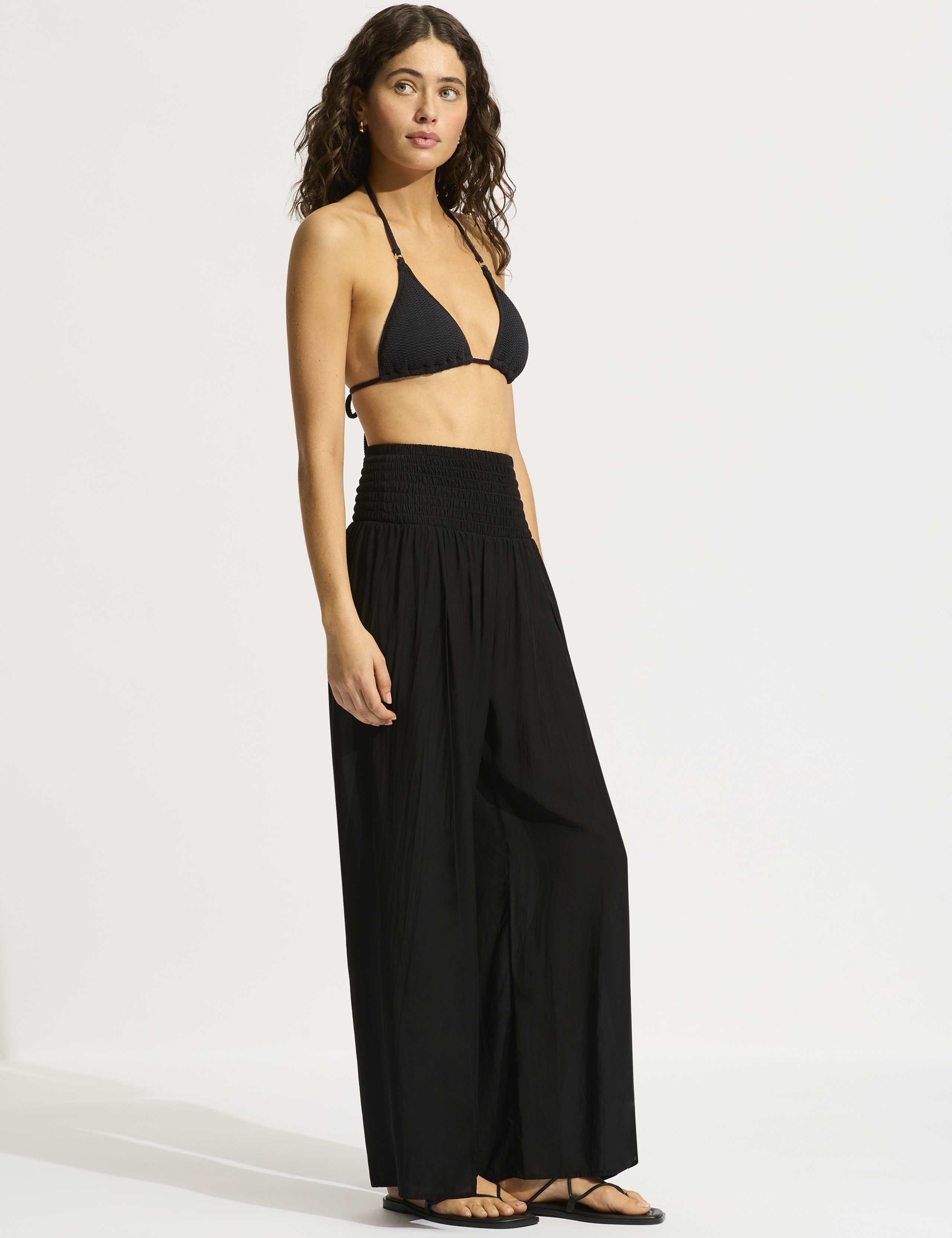 Shirred Wrap Beach Trousers 3 of 4