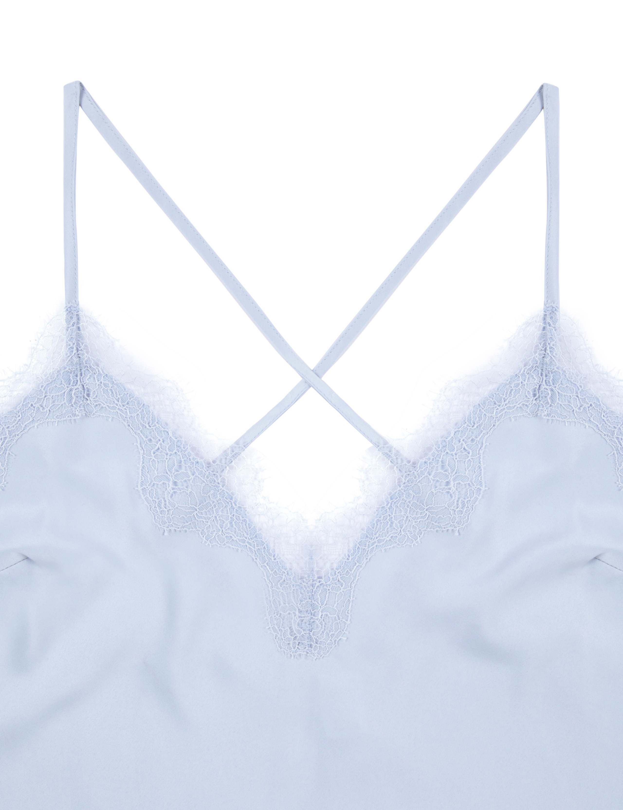 Satin Lace Trim Shortie Set 2 of 3
