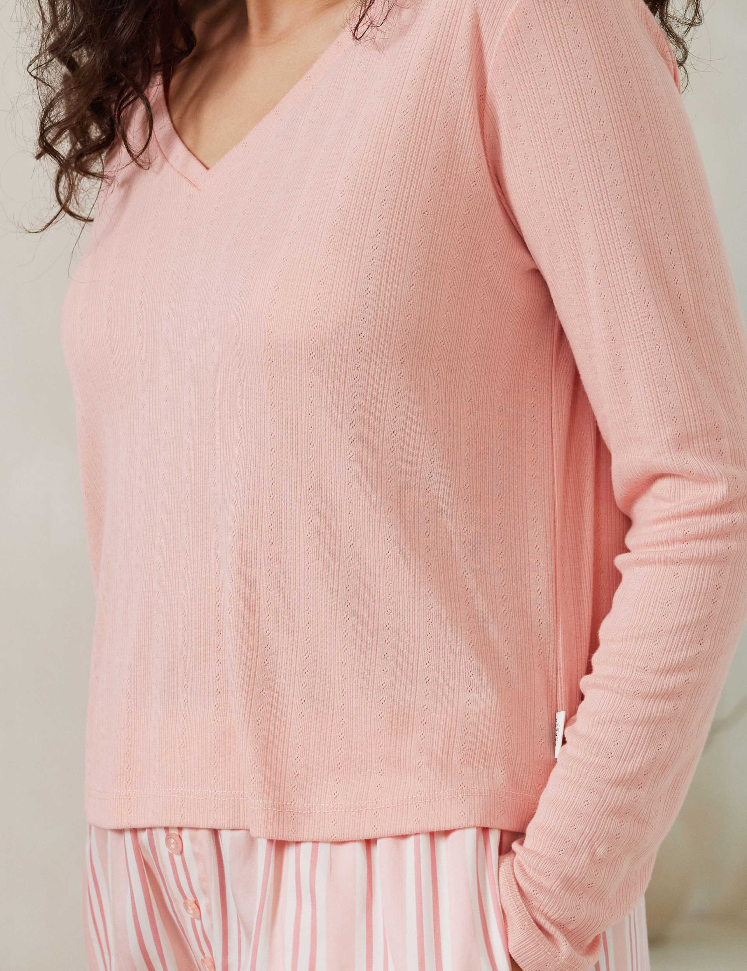 Striped V-Neck Boxer Shortie Set 3 of 5