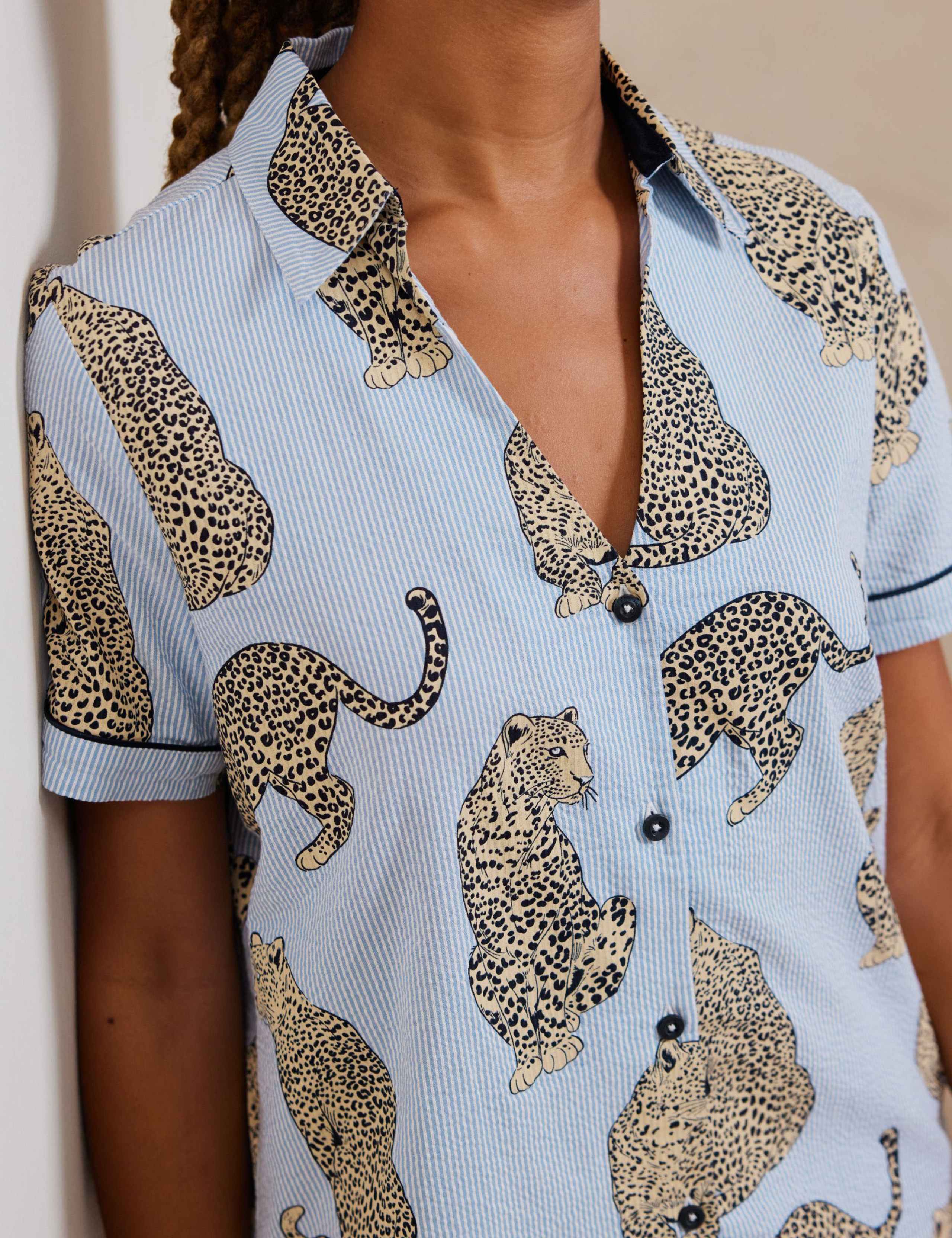 Pure Cotton Leopard Printed Pyjama Set 4 of 10