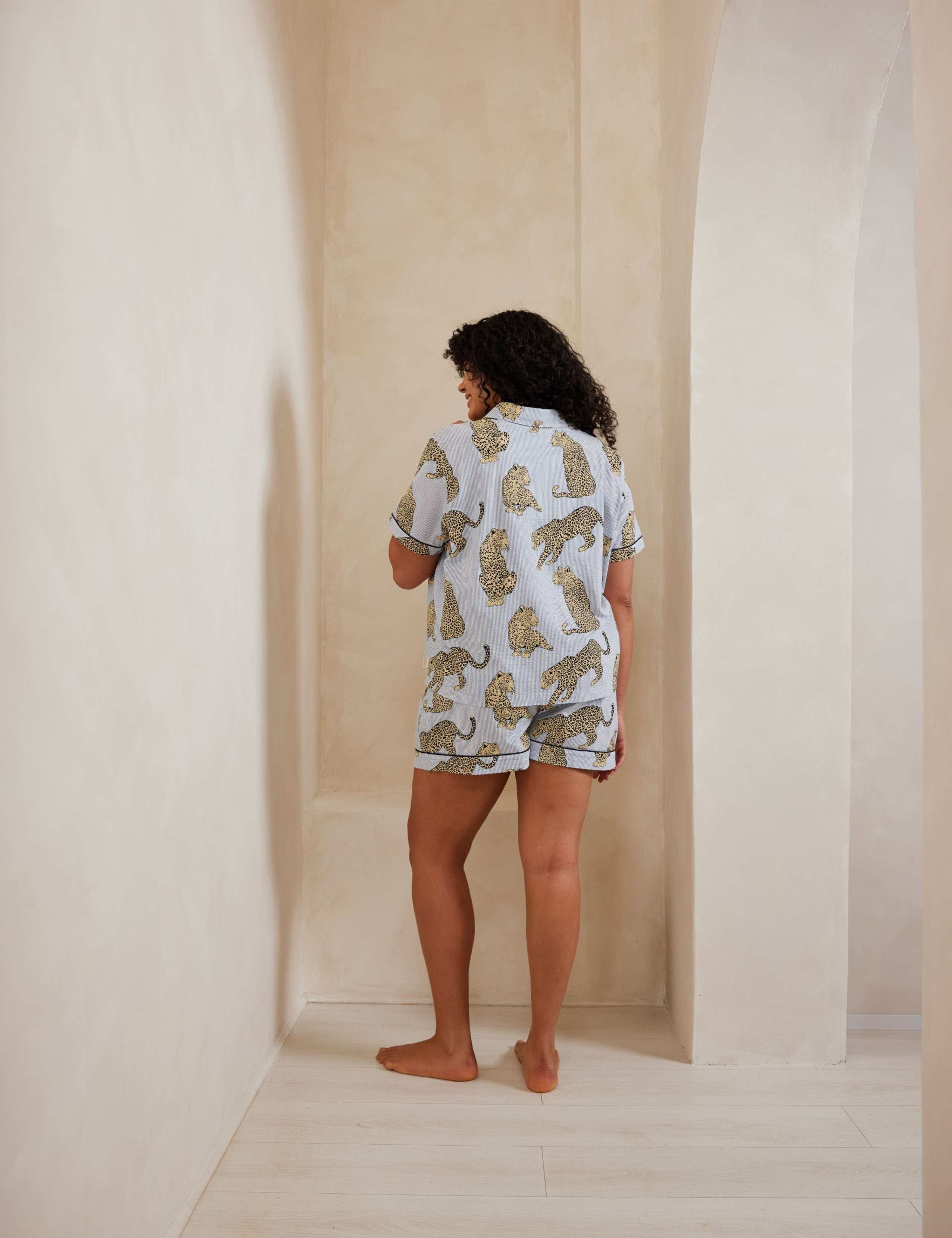 Pure Cotton Leopard Printed Pyjama Set 7 of 10