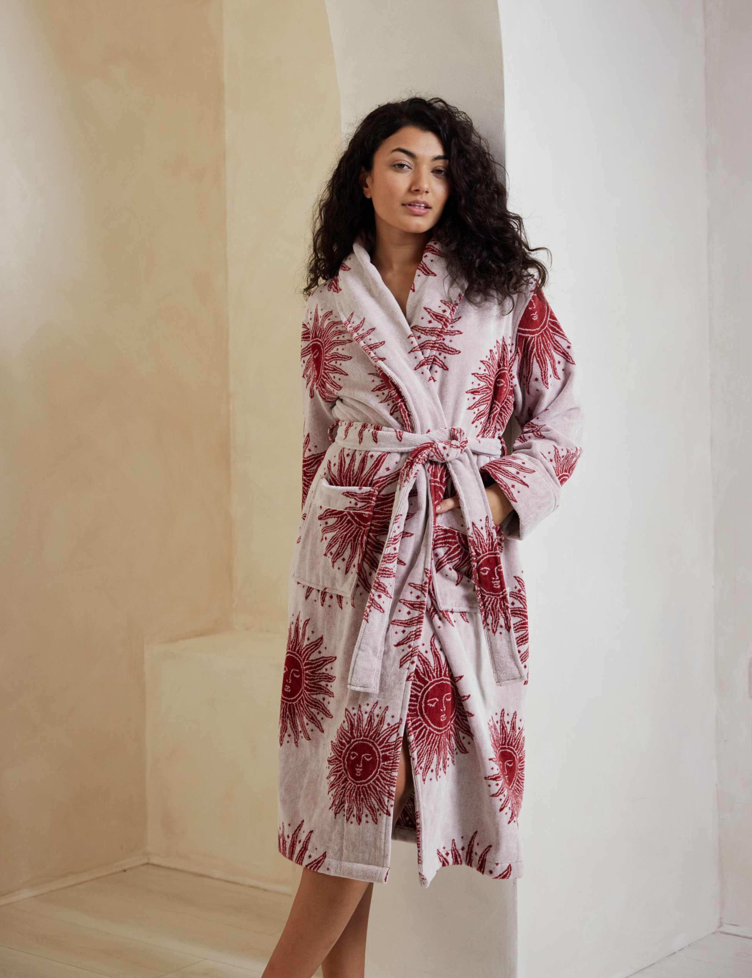 Pure Cotton Sun Print Dressing Gowns 3 of 4