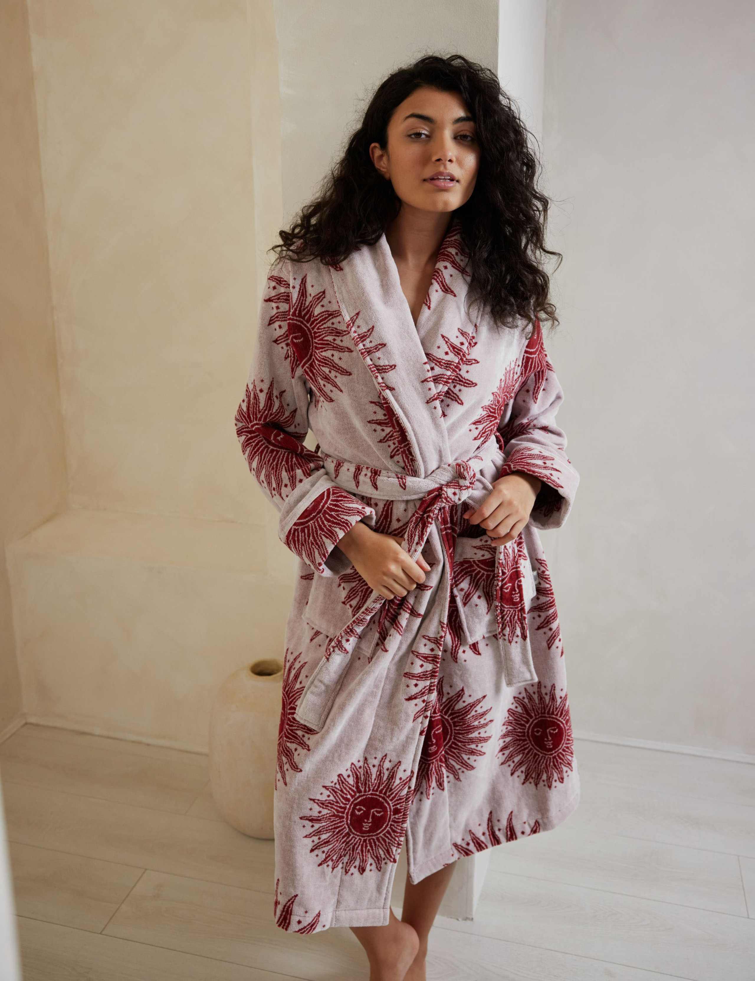 Pure Cotton Sun Print Dressing Gowns 4 of 4