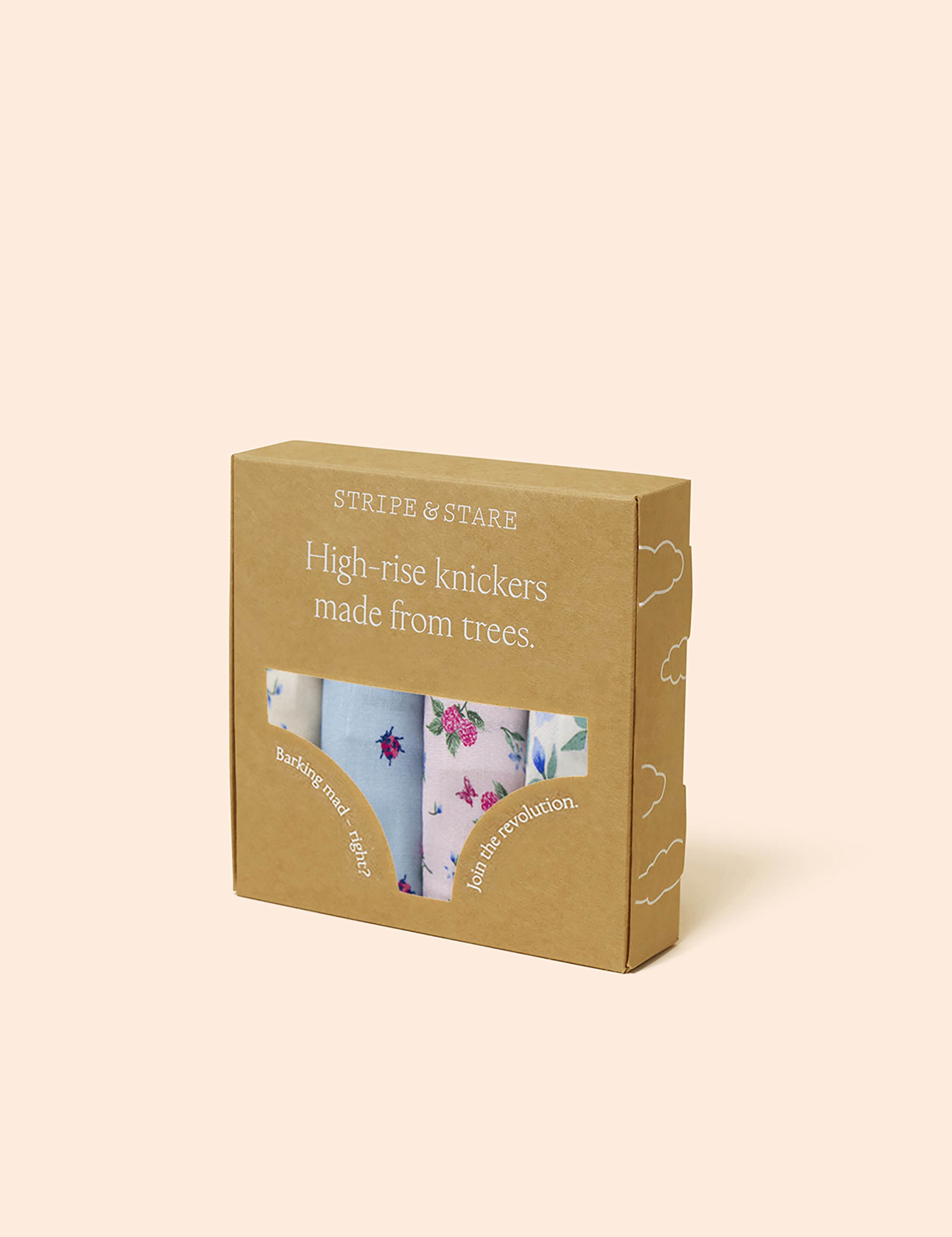 4pk Lace Cuffed Floral Knickers 2 of 7