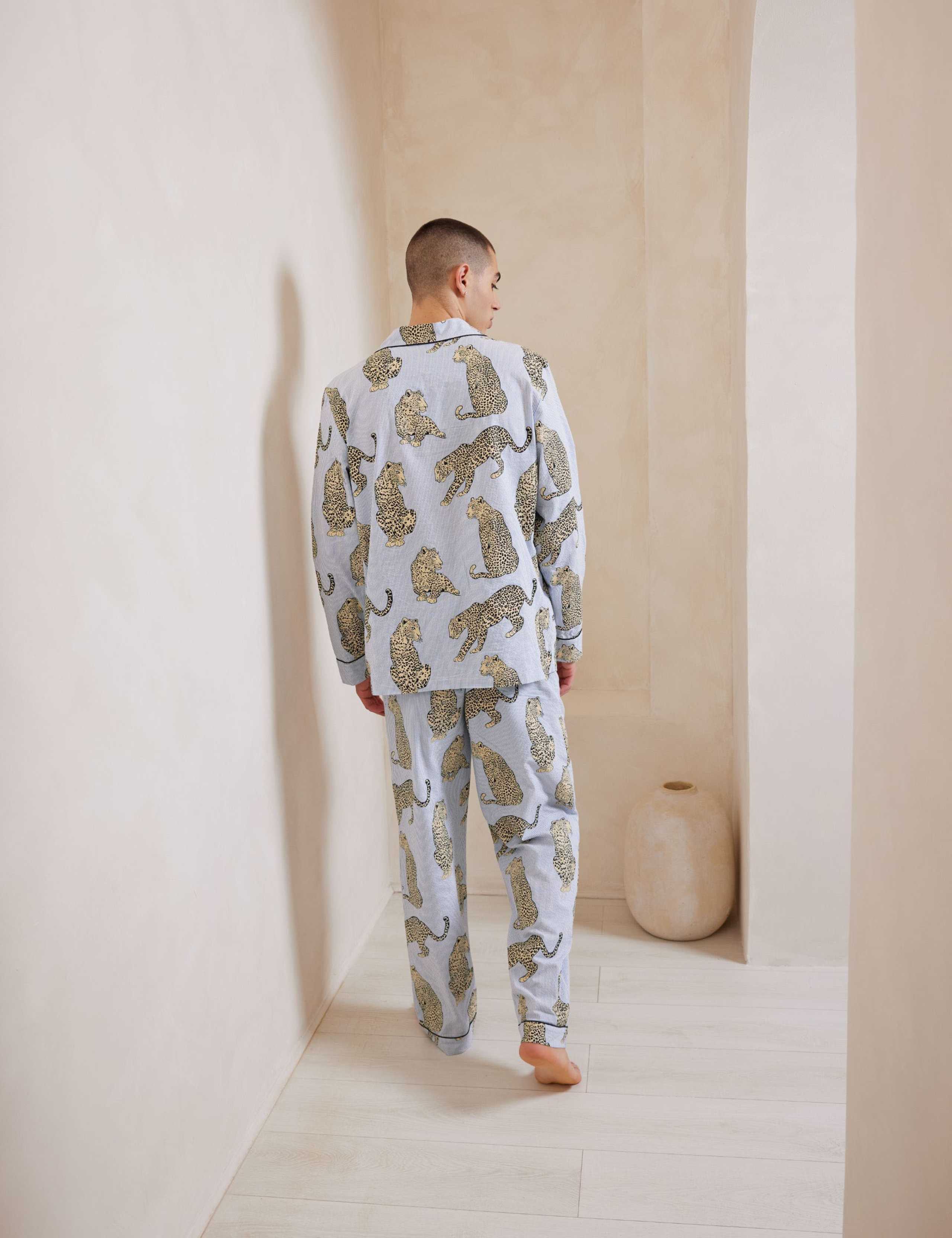 Pure Cotton Printed Pyjama Set 2 of 6