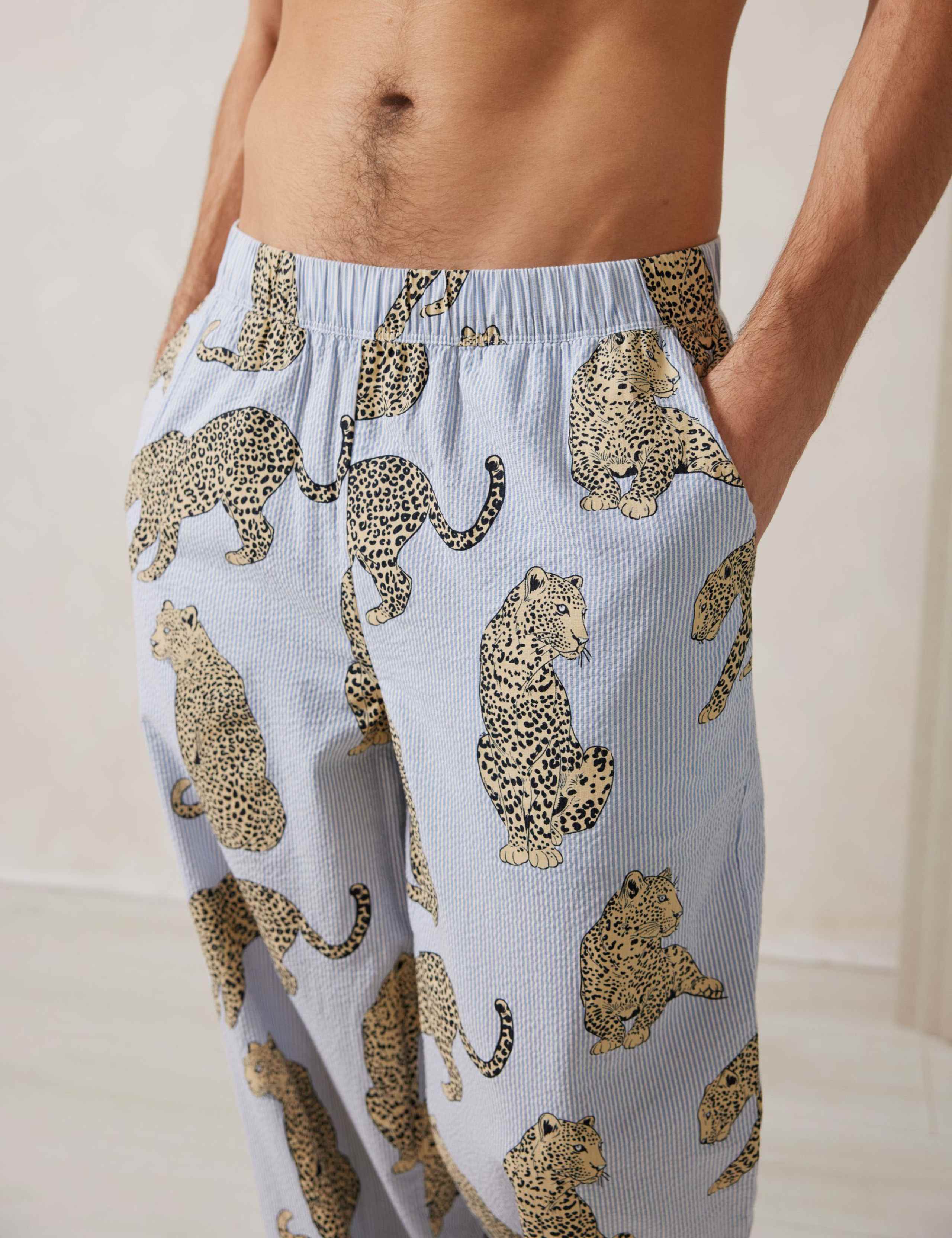 Pure Cotton Leopard Printed Pyjama Bottoms 4 of 5