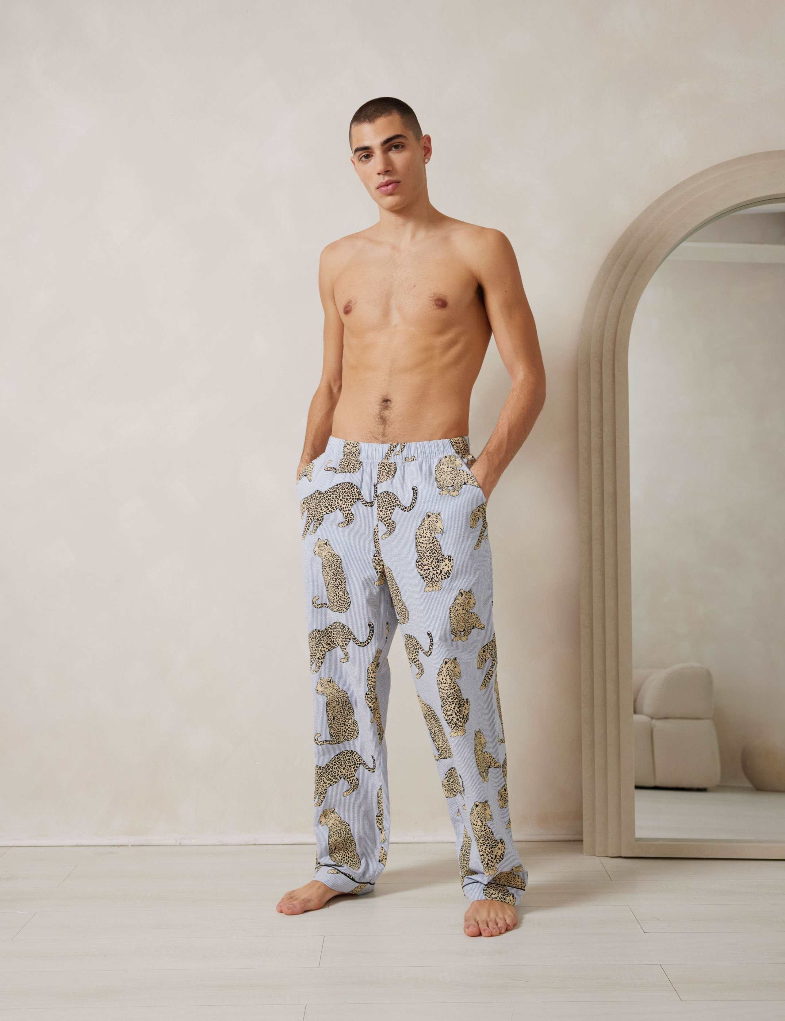 Pure Cotton Leopard Printed Pyjama Bottoms 5 of 5