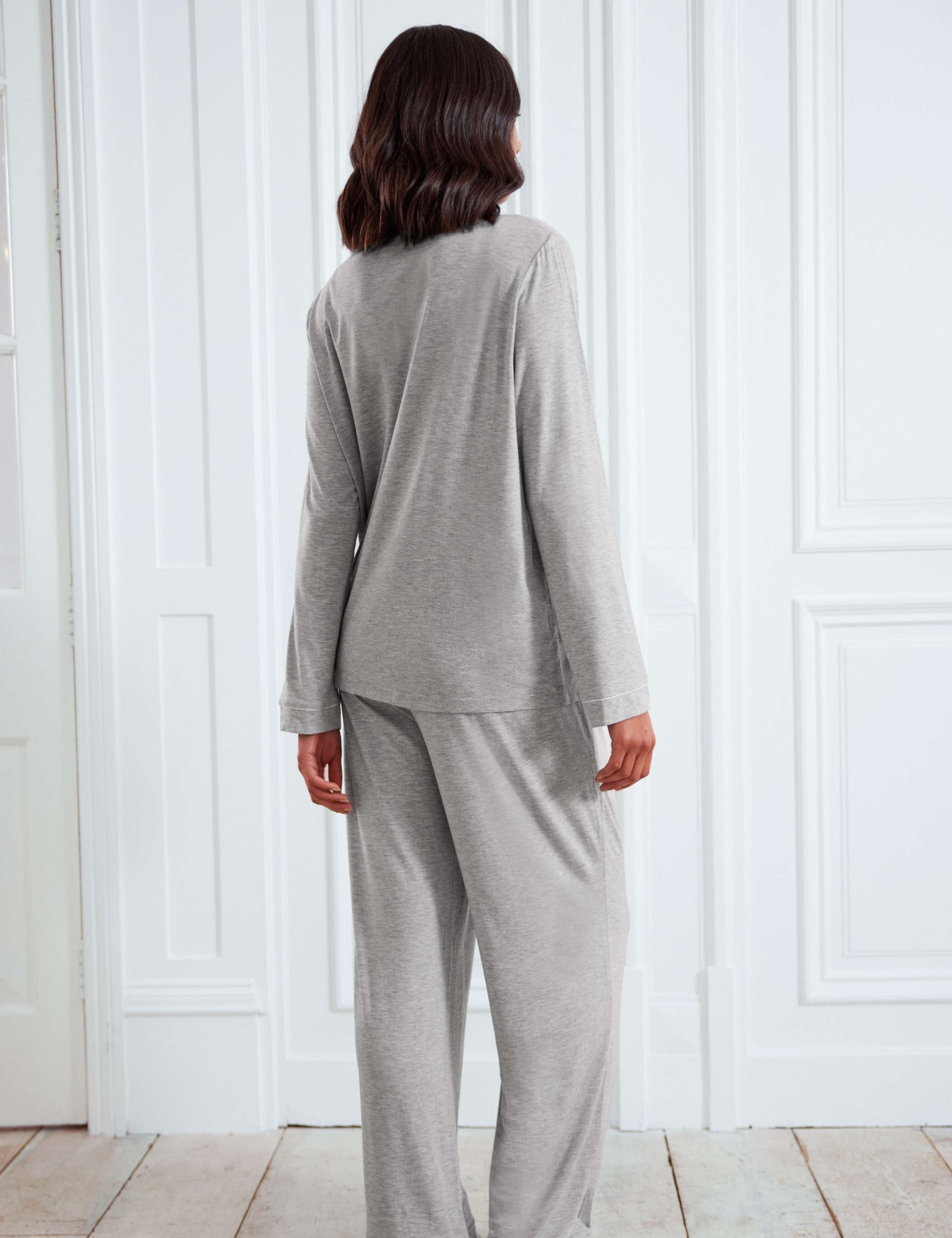 Maternity Modal Long Button Up Pyjama Set 4 of 4