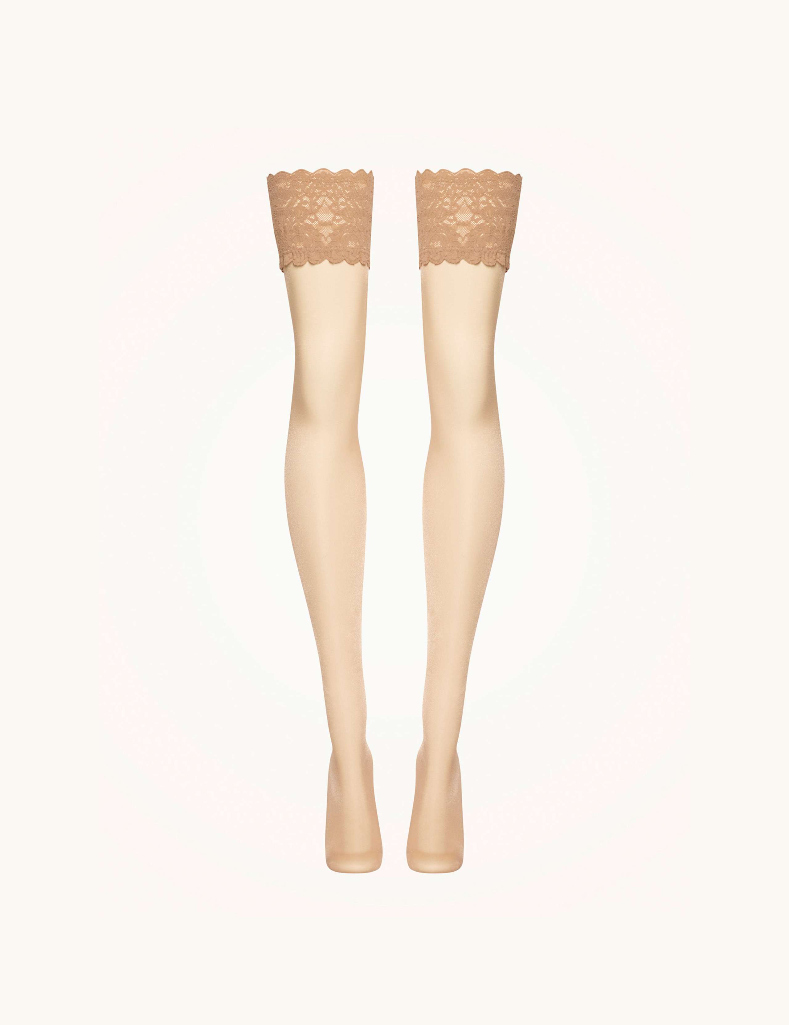 20 Denier Lace Trim Hold-Ups 2 of 3