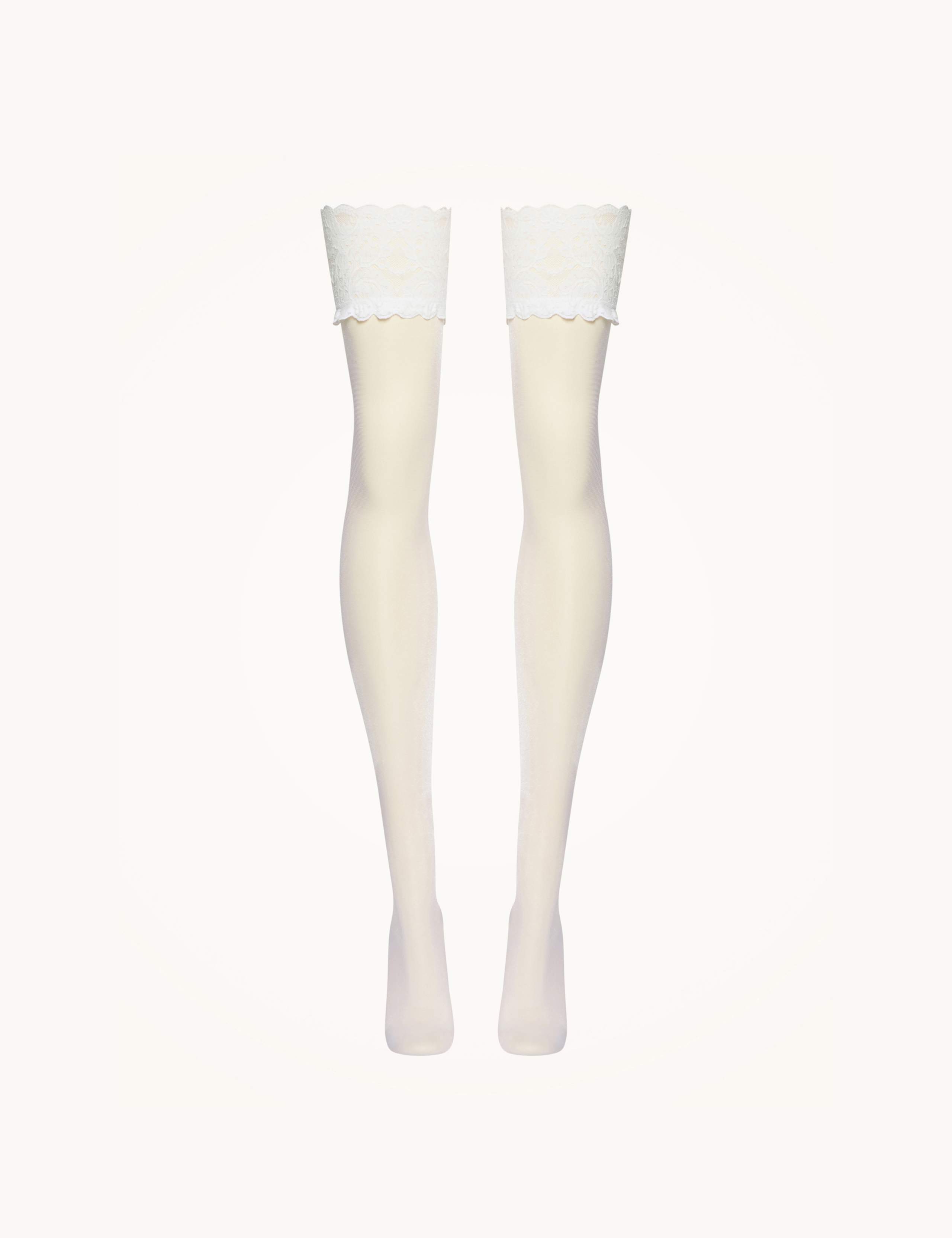 20 Denier Lace Trim Hold-Ups 2 of 3