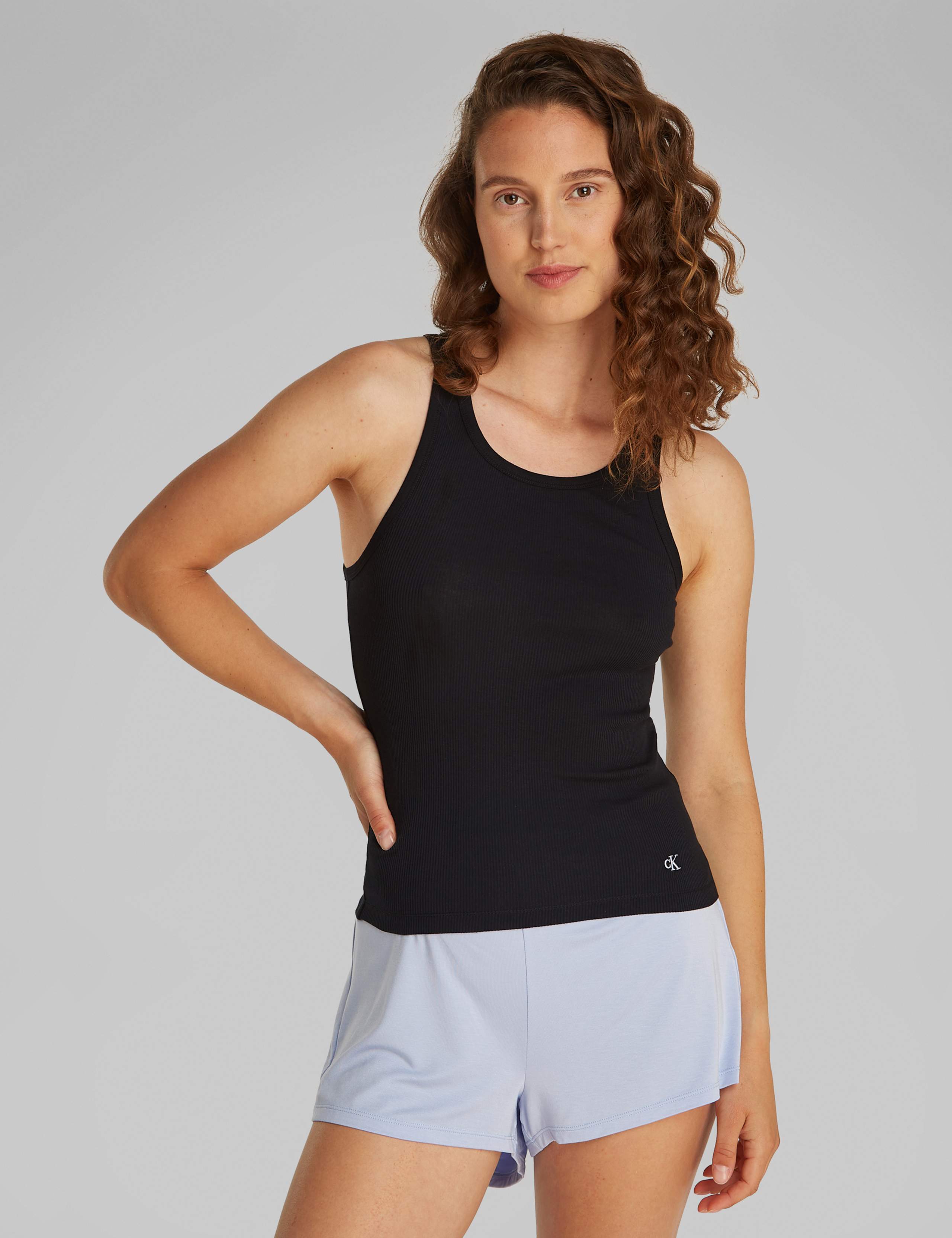 3pk Essentials Pure Cotton Rib Lounge Vests 3 of 6