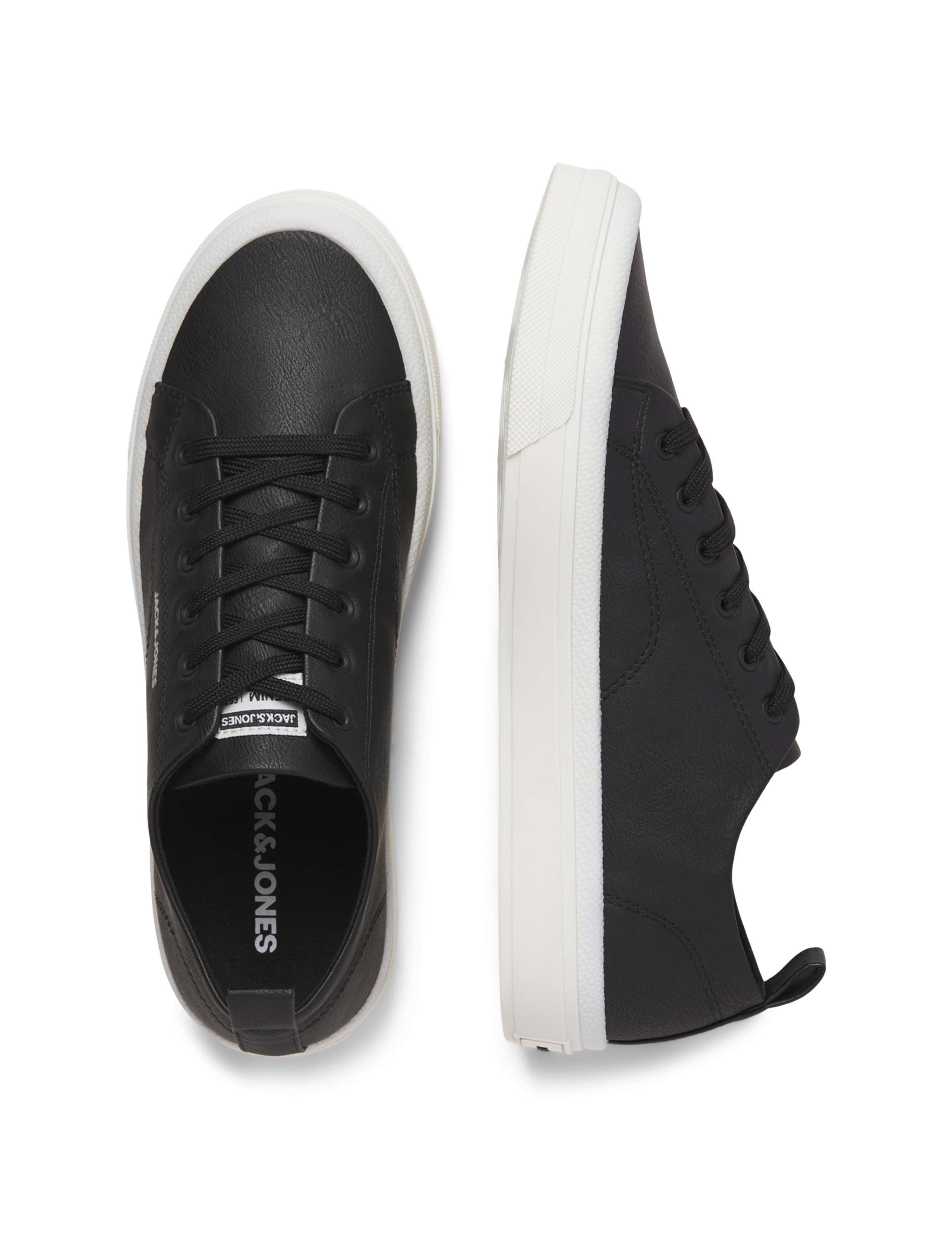 Faux Leather Lace Up Trainers 3 of 8
