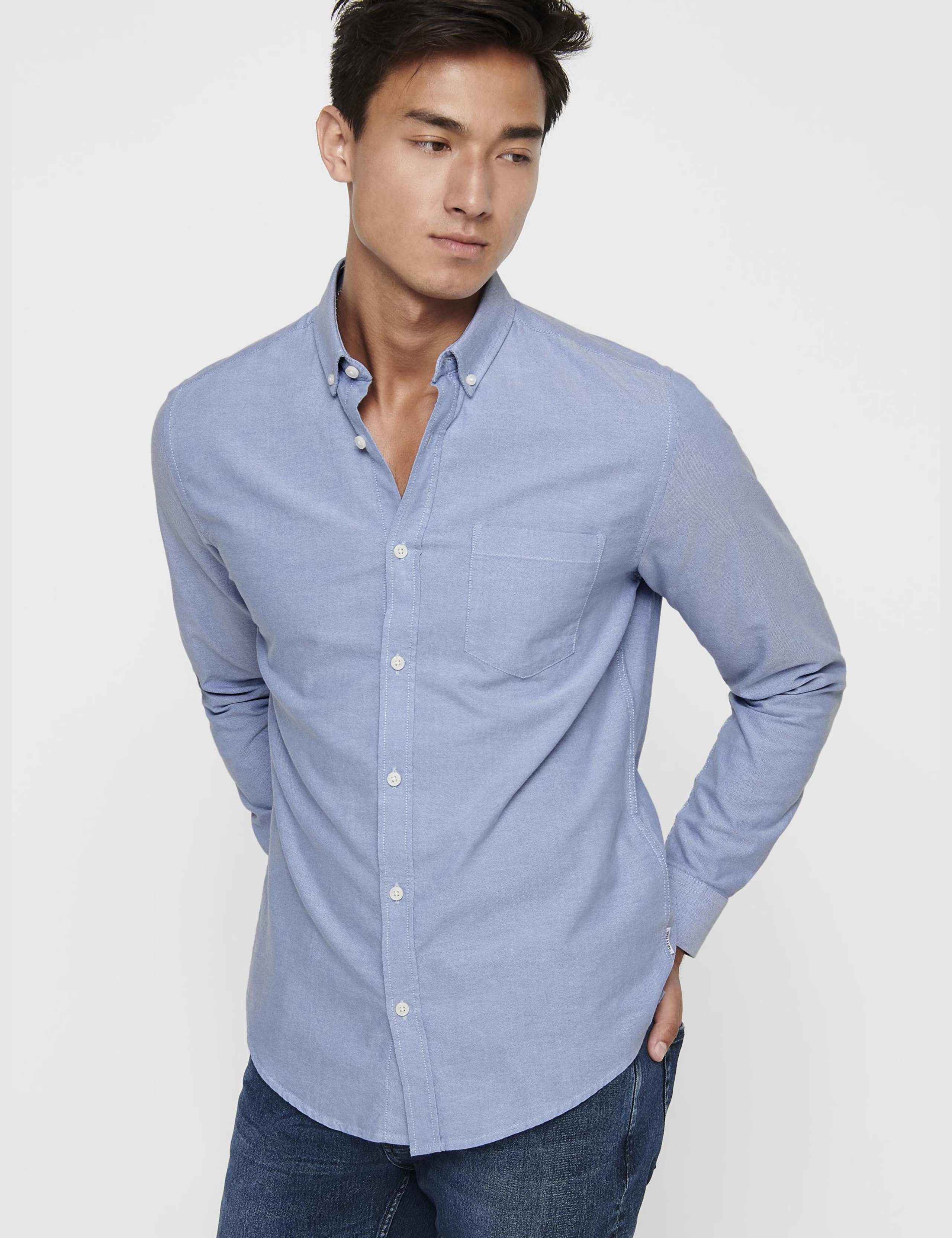 Slim Fit Cotton Rich Oxford Shirt 4 of 5