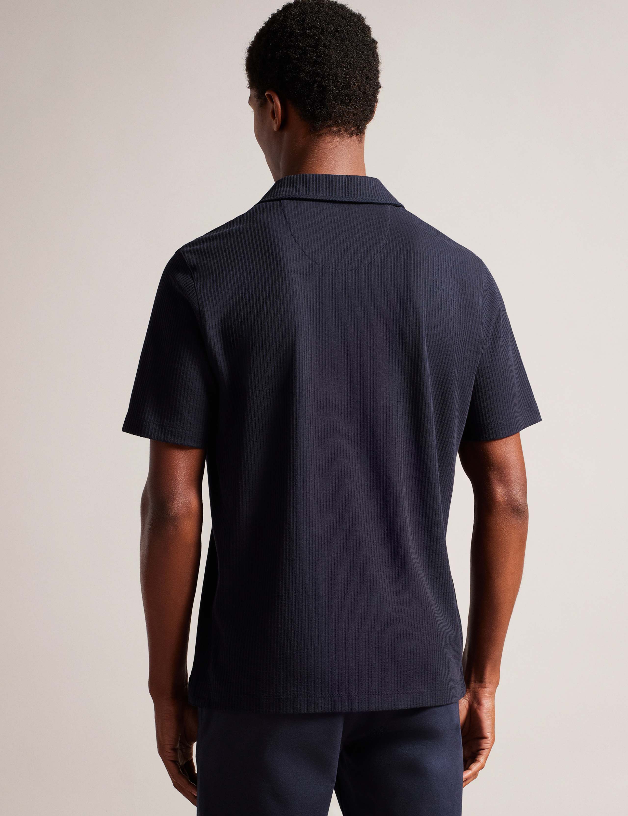 Pure Cotton Textured Polo Shirt 3 of 3