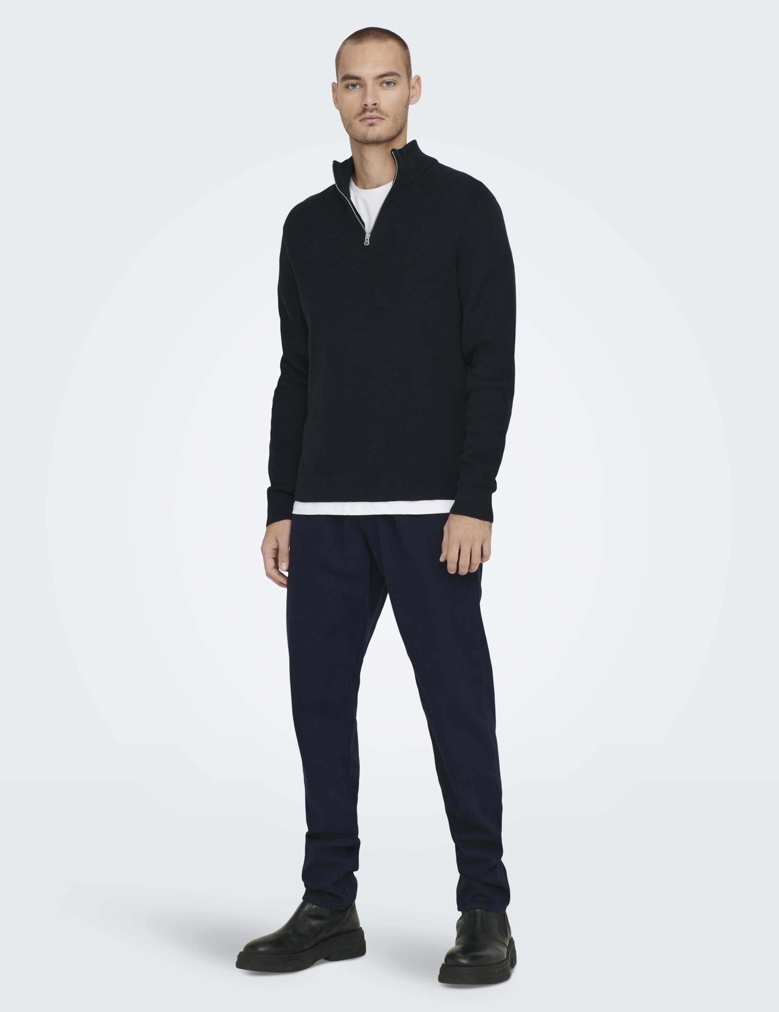 Cotton Rich Half Zip Jumper 3 of 7