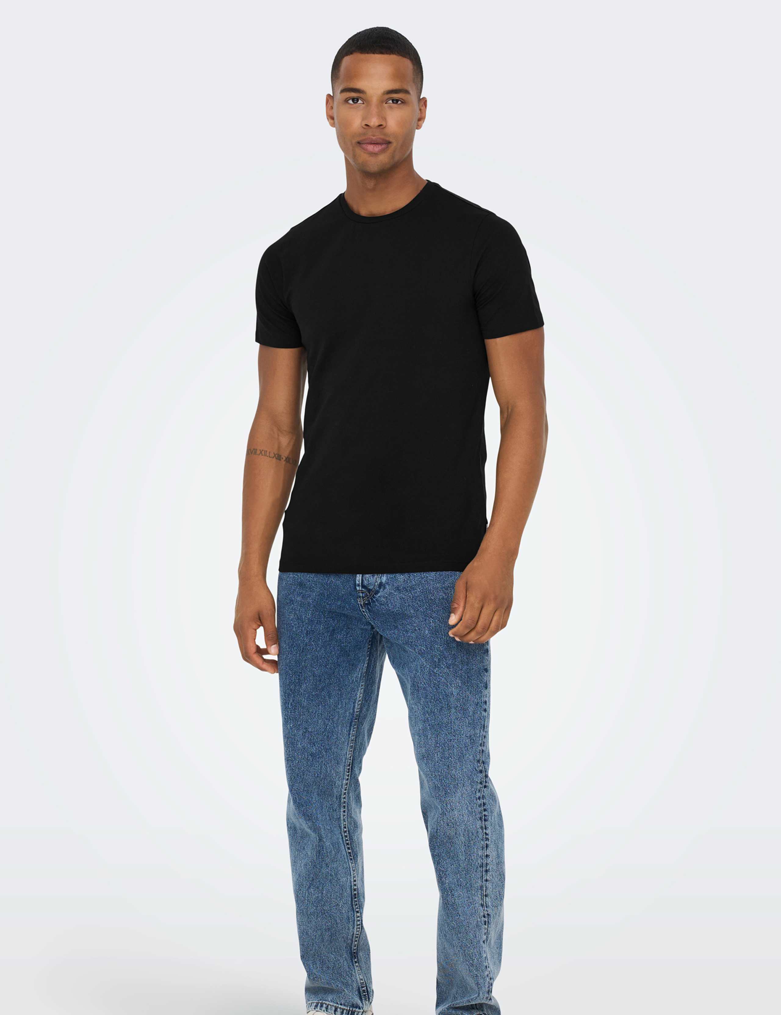 2pk Slim Fit Cotton Rich Crew Neck T-Shirts 3 of 8