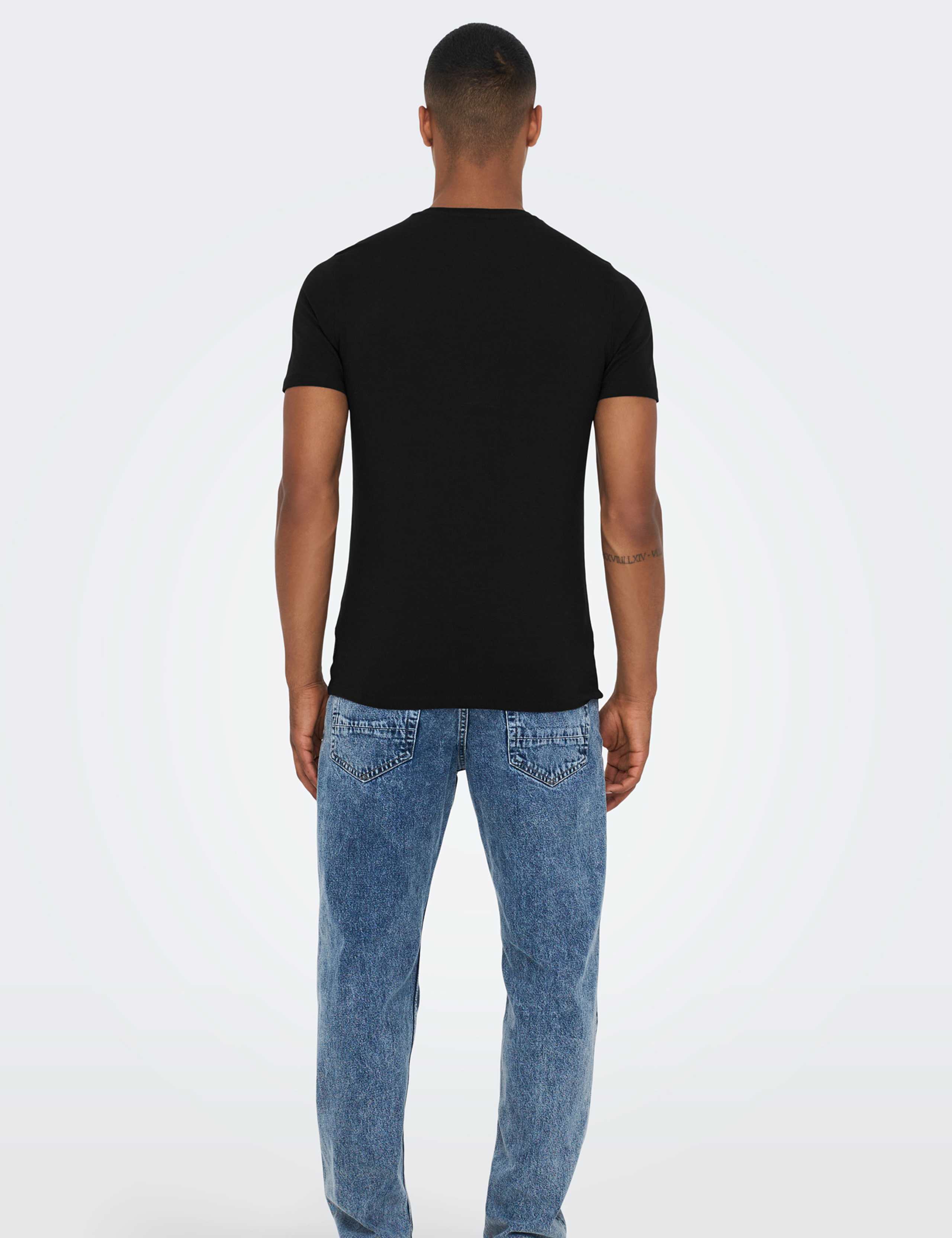 2pk Slim Fit Cotton Rich Crew Neck T-Shirts 4 of 8