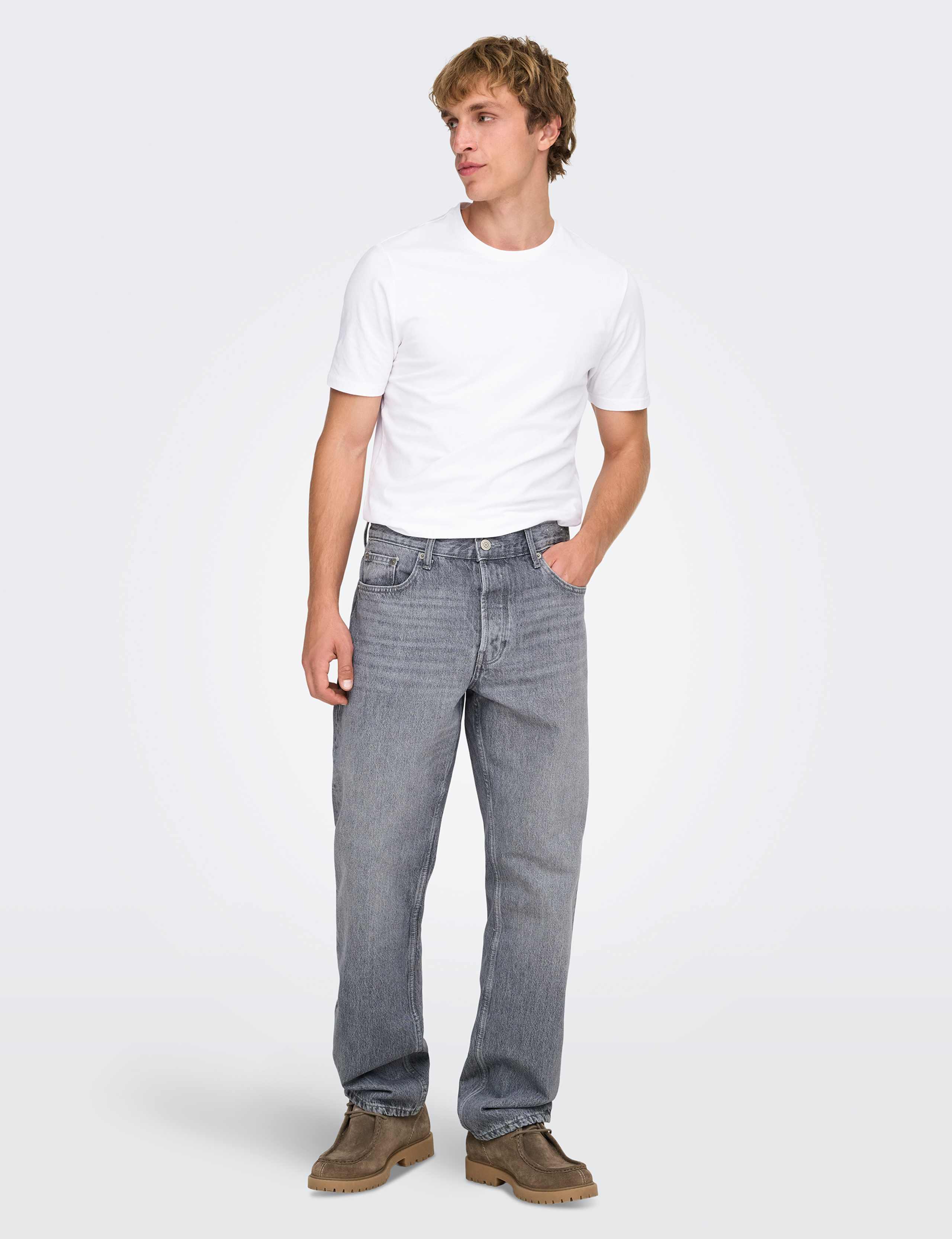 2 Pack Slim Fit Cotton Rich Crew Neck T-Shirts 5 of 5