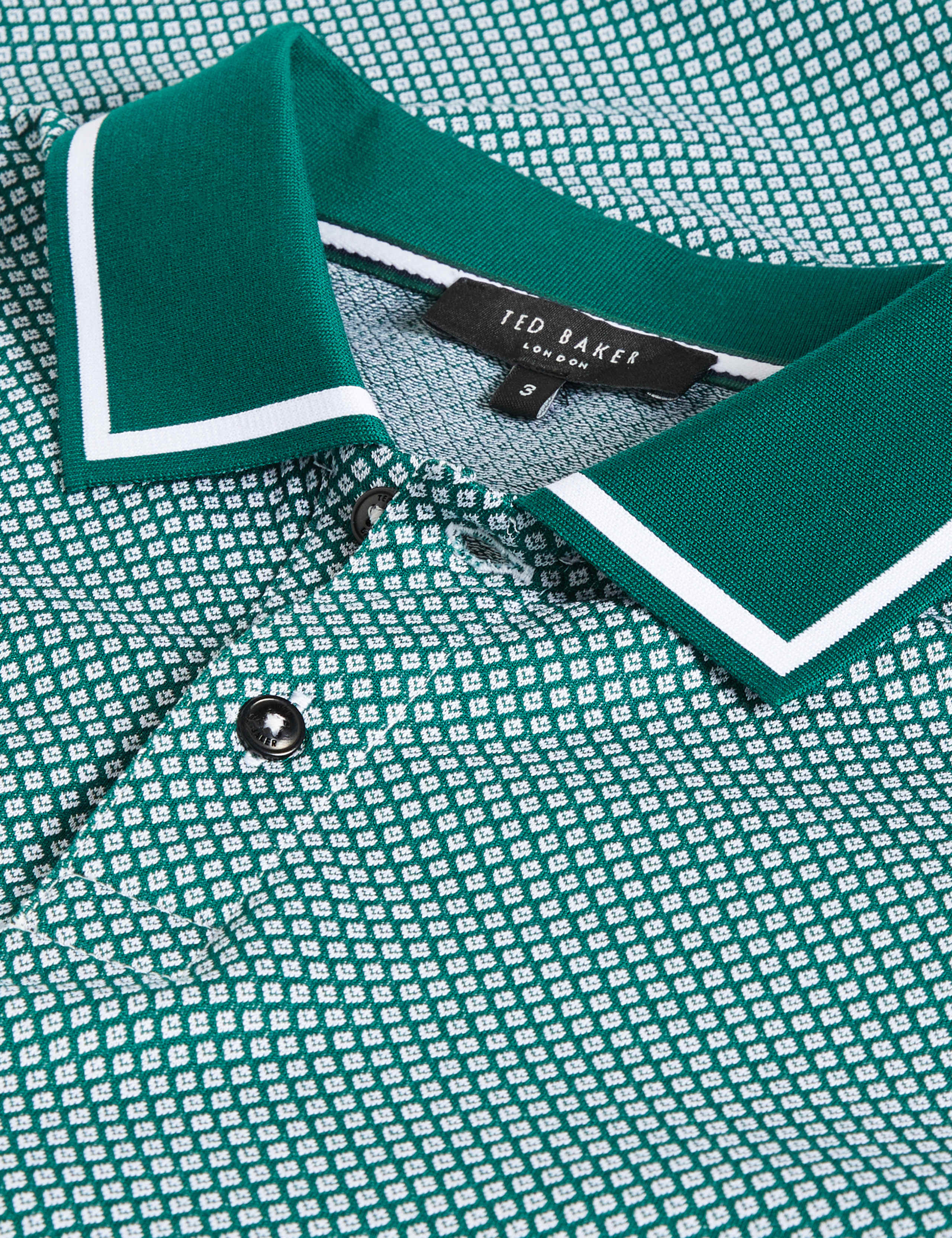 Pure Cotton Geometric Textured Polo Shirt 5 of 5