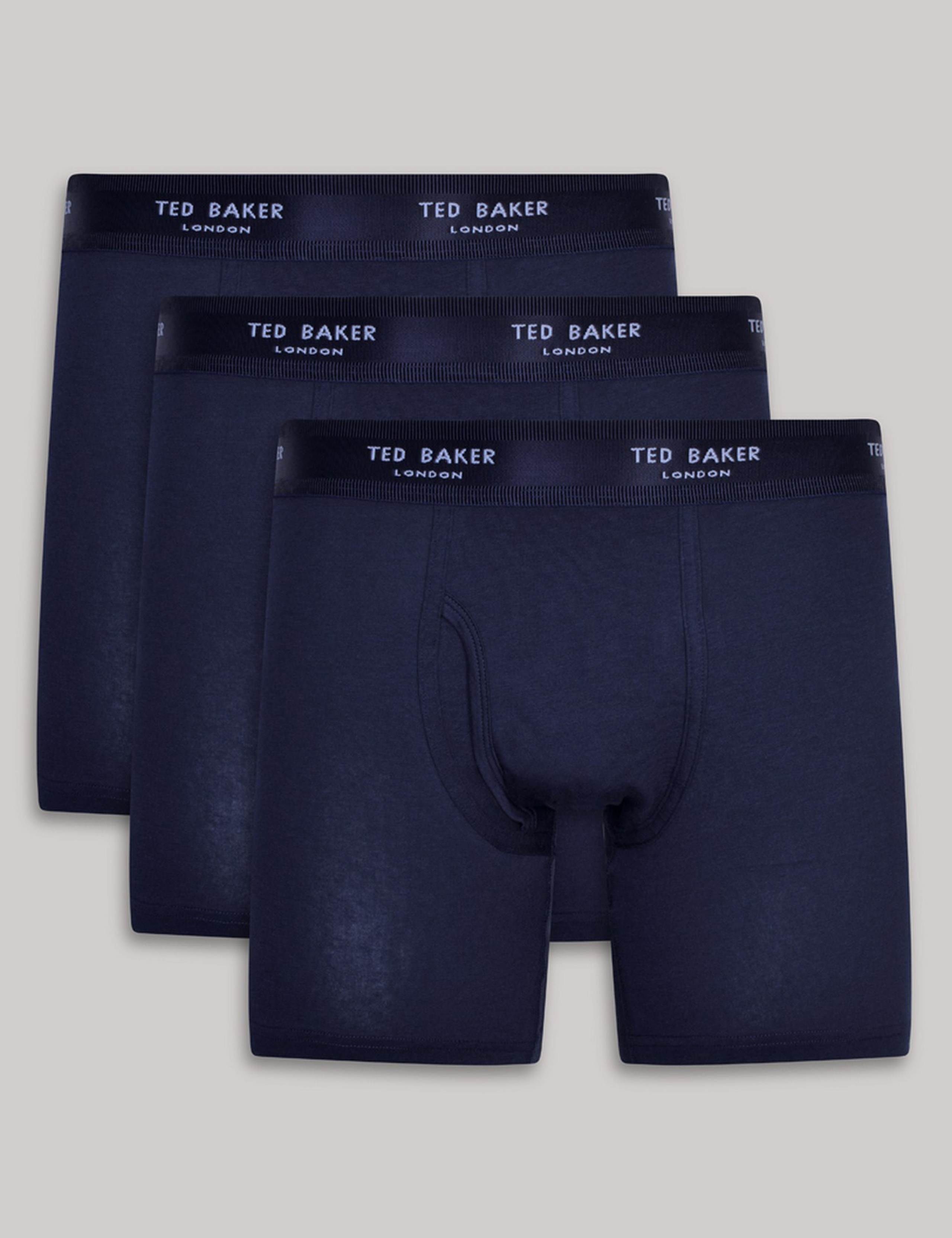 3 Pack Longer Length Cotton Rich Trunks 1 of 4