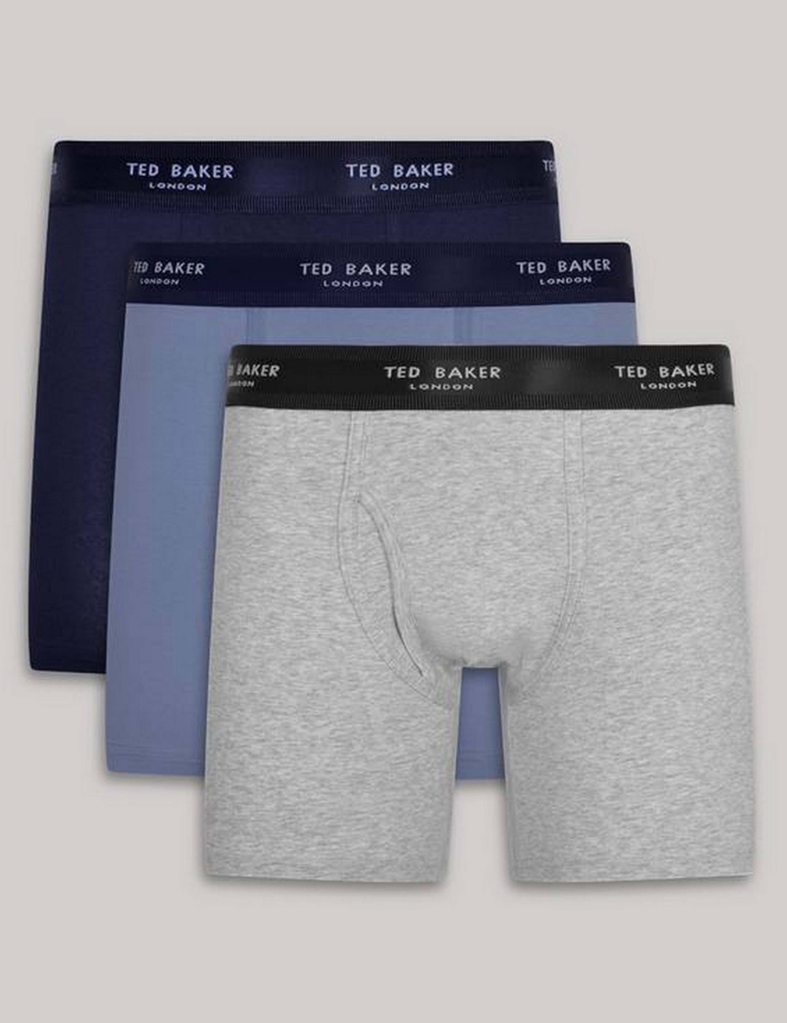 3 Pack Longer Length Cotton Rich Trunks 1 of 6