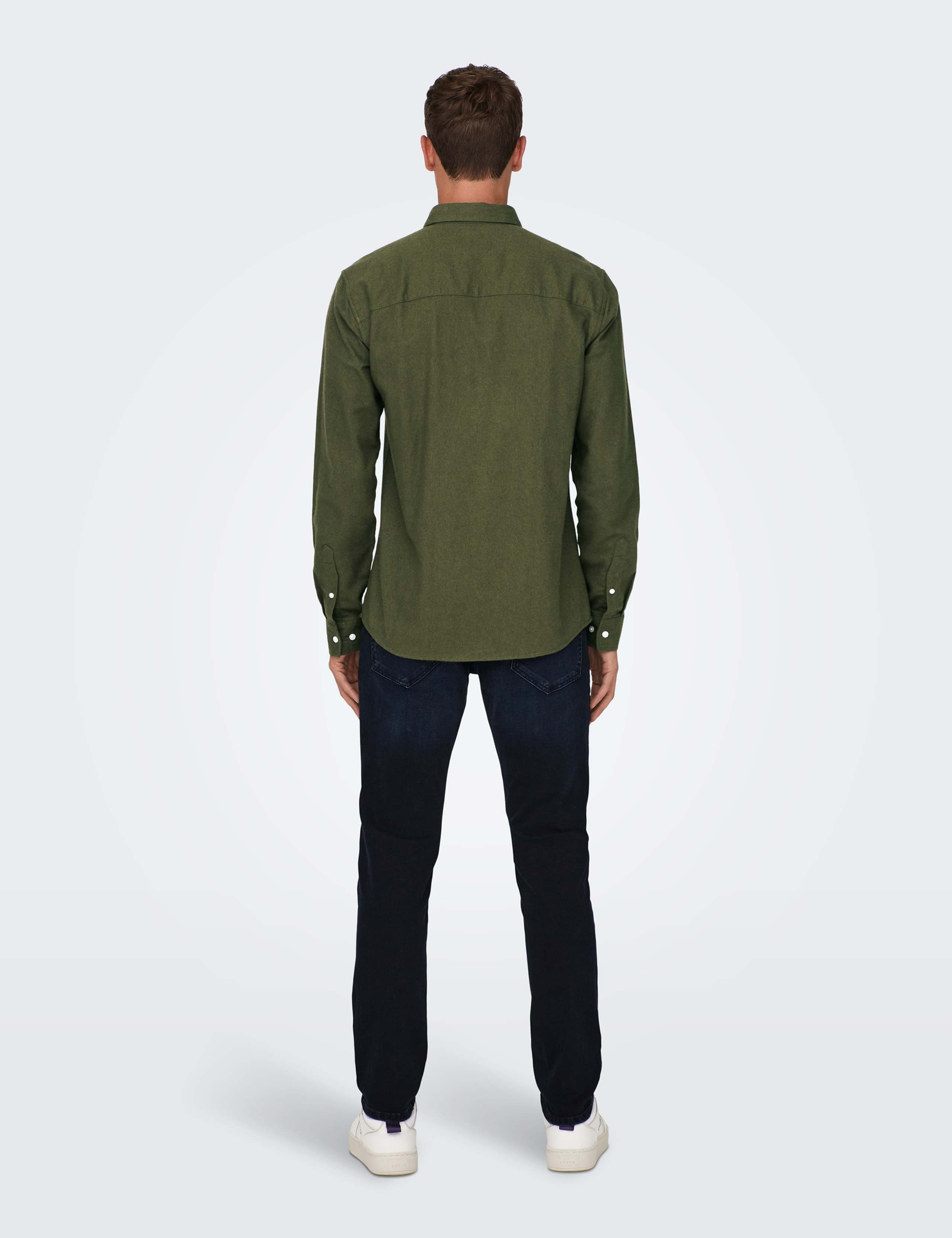 Slim Fit Pure Cotton Flannel Shirt 3 of 6
