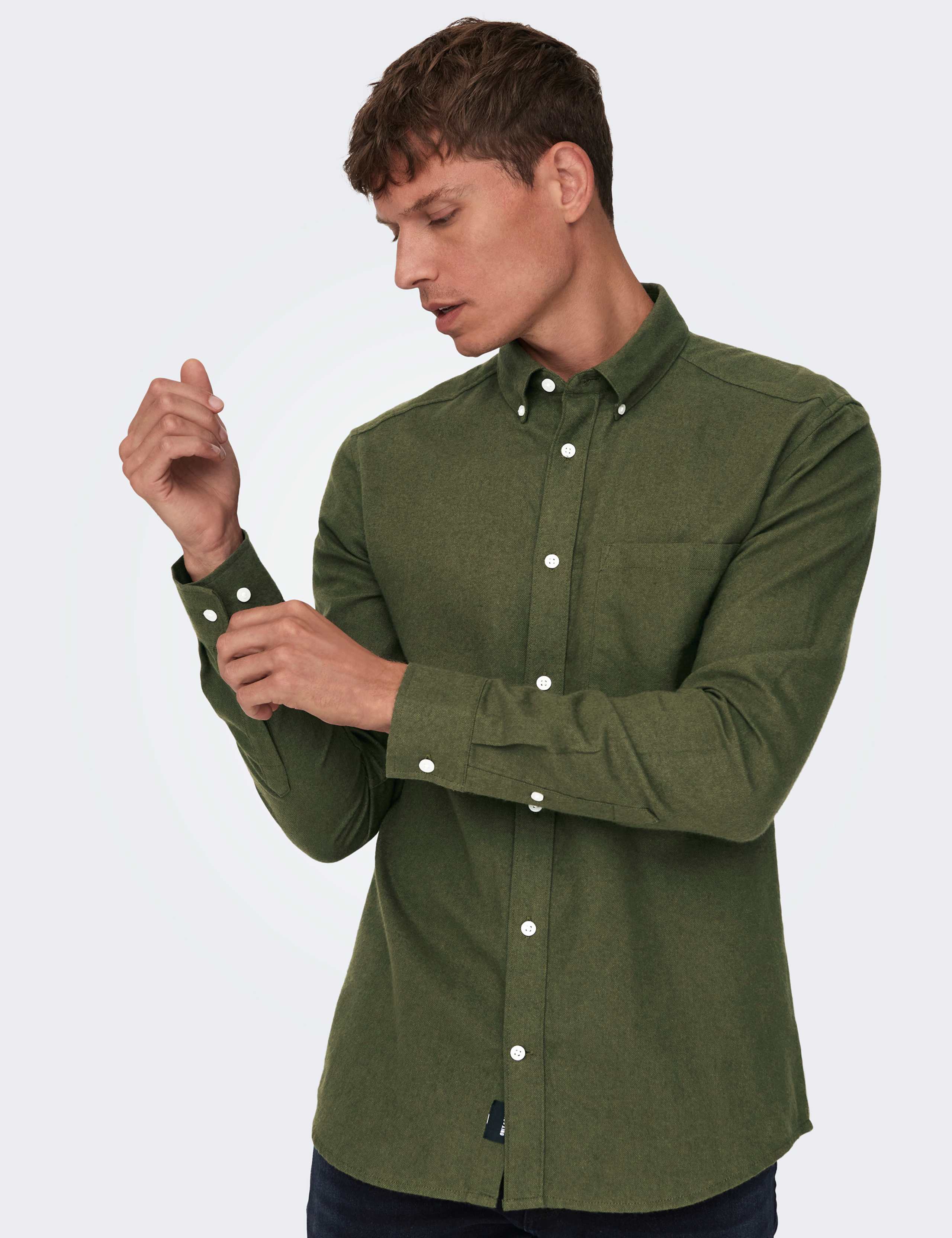 Slim Fit Pure Cotton Flannel Shirt 5 of 6