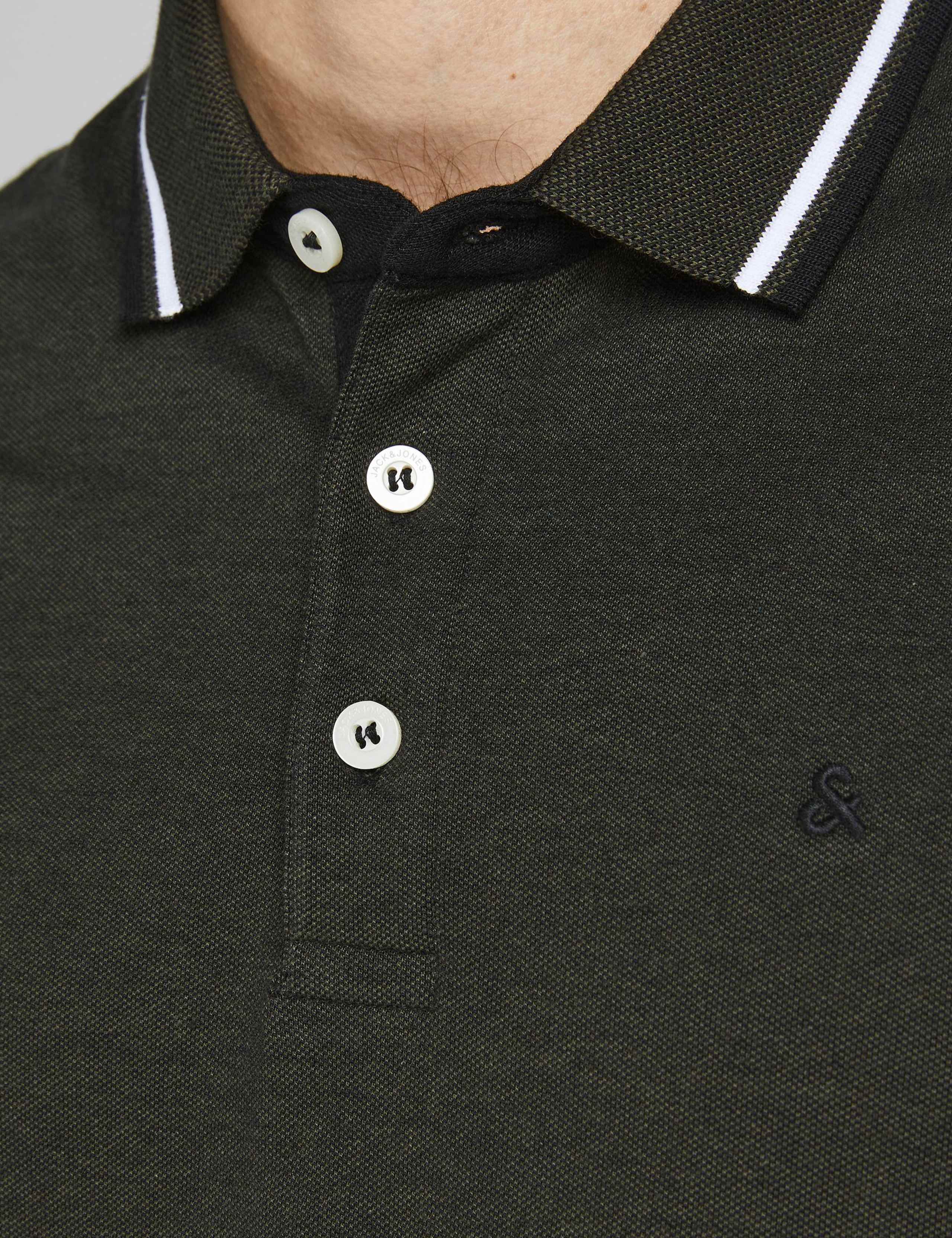 2 Pack Slim Fit Pure Cotton Tipped Polo Shirts 7 of 7