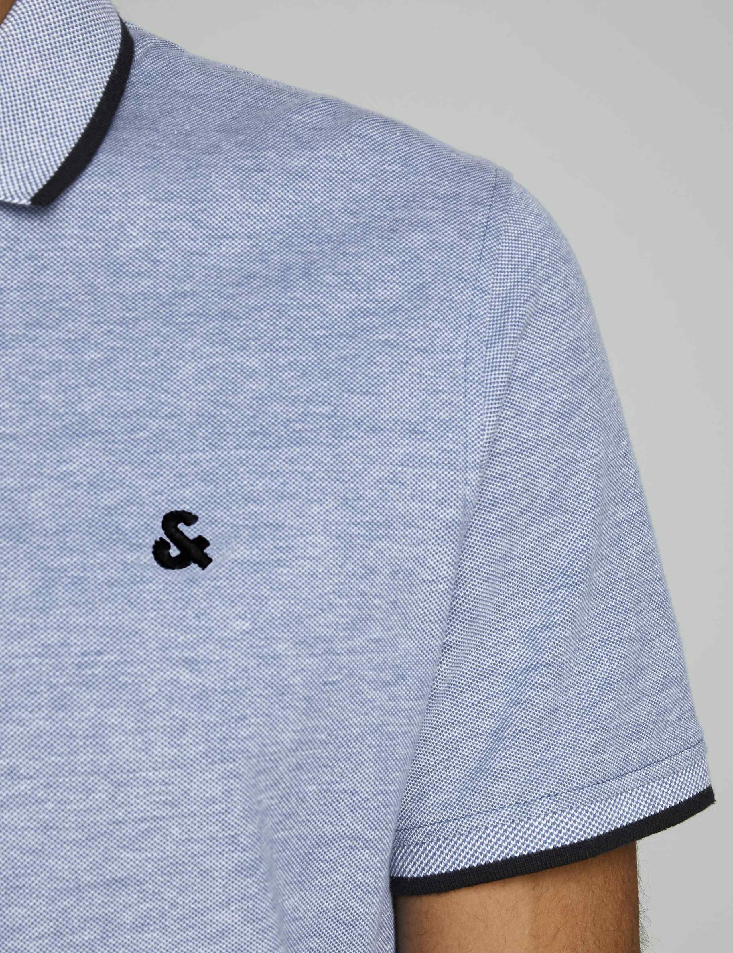 2 Pack Slim Fit Pure Cotton Tipped Polo Shirts 6 of 6