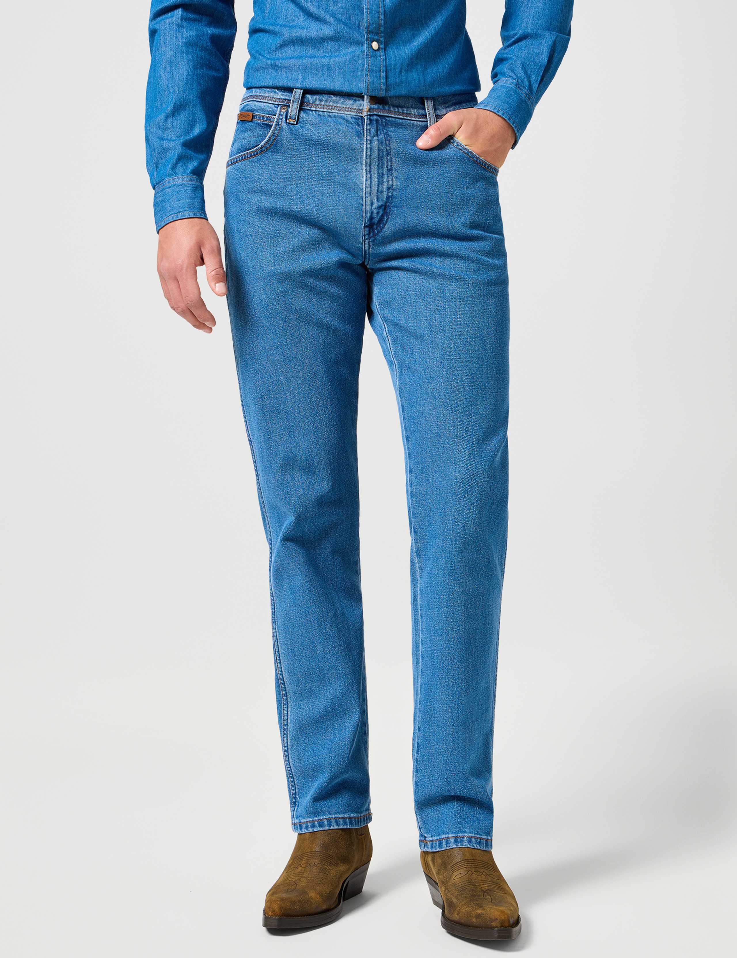 Cotton Rich Regular Fit 5 Pocket Jeans 1 of 6