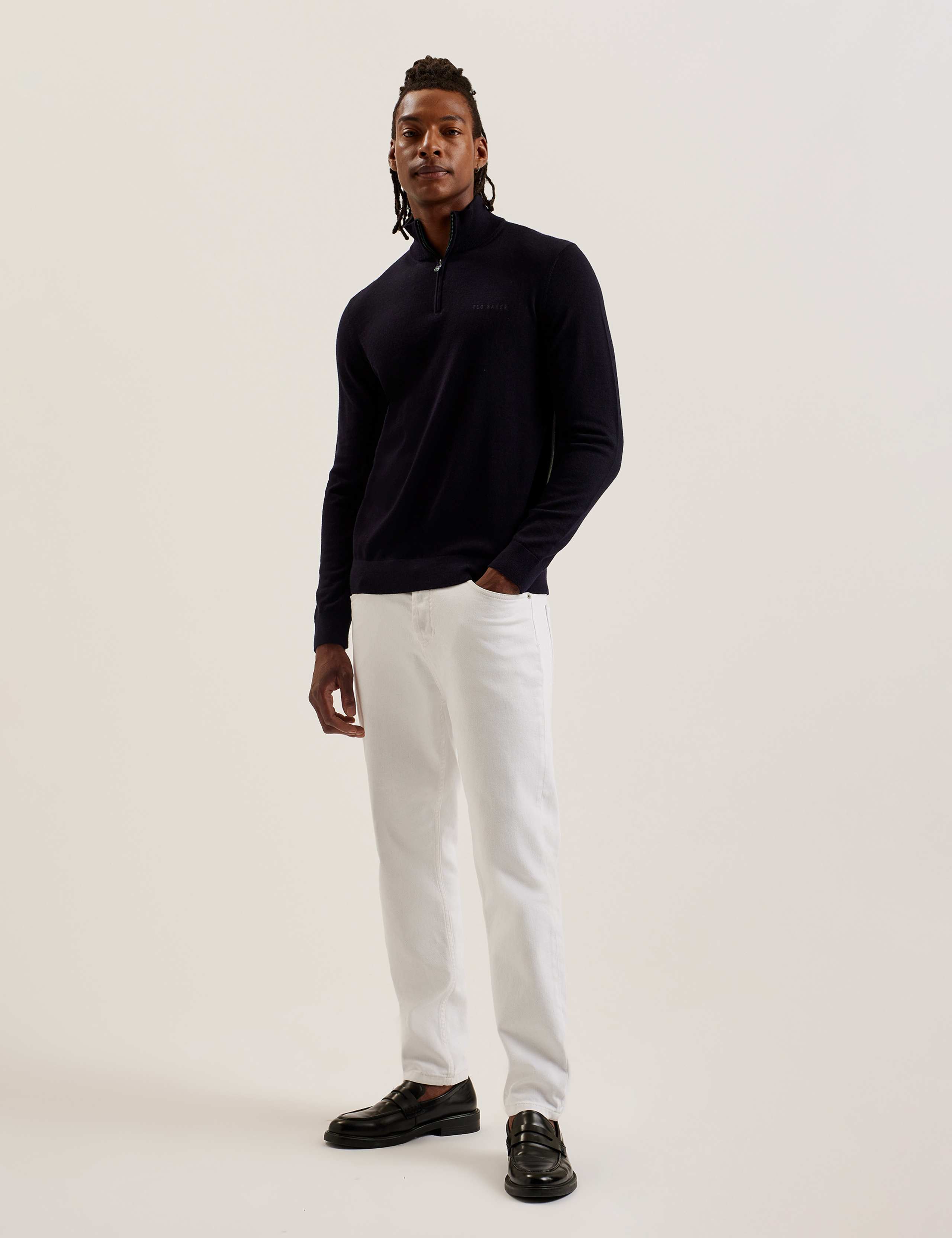 Pure Wool Zip Up Jumper 2 of 3