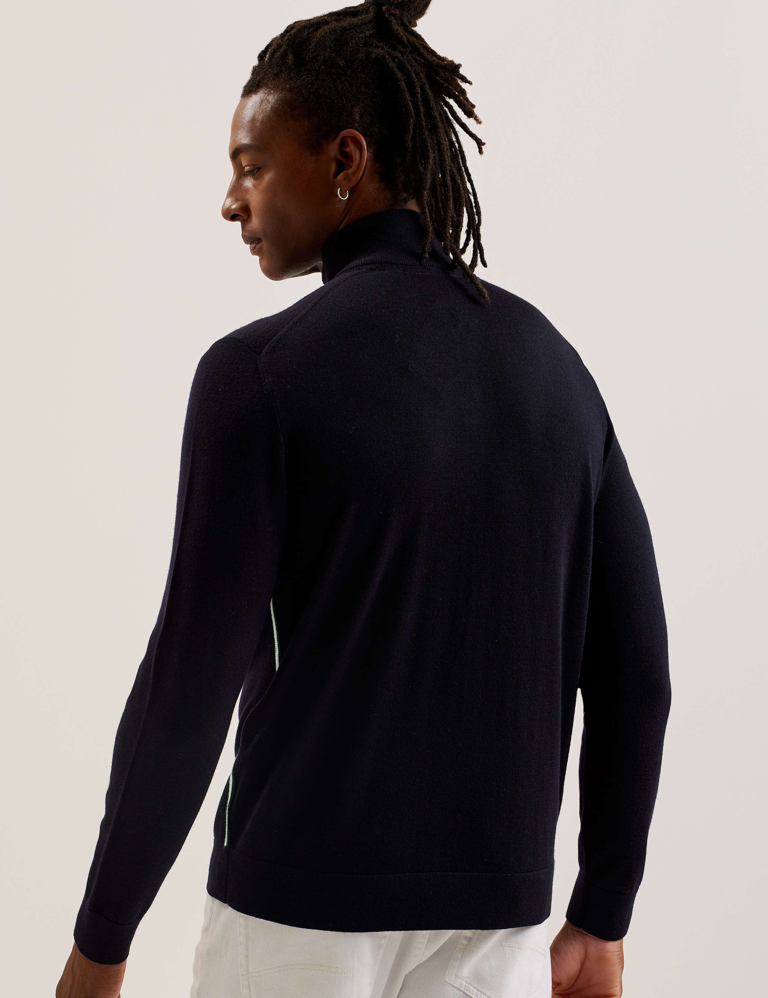Pure Wool Zip Up Jumper 3 of 3