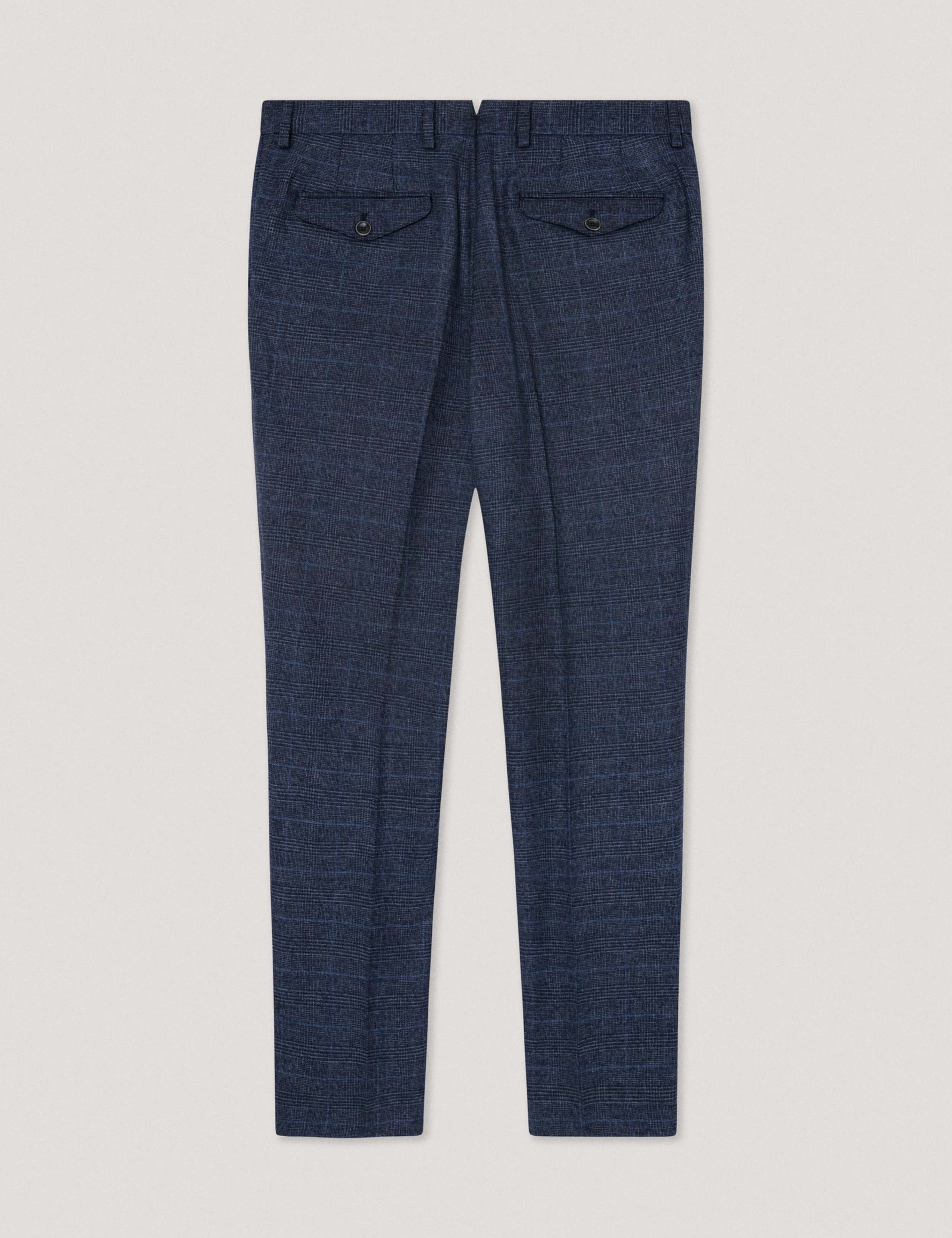 Slim Fit Pure Cotton Checked Trousers 5 of 6