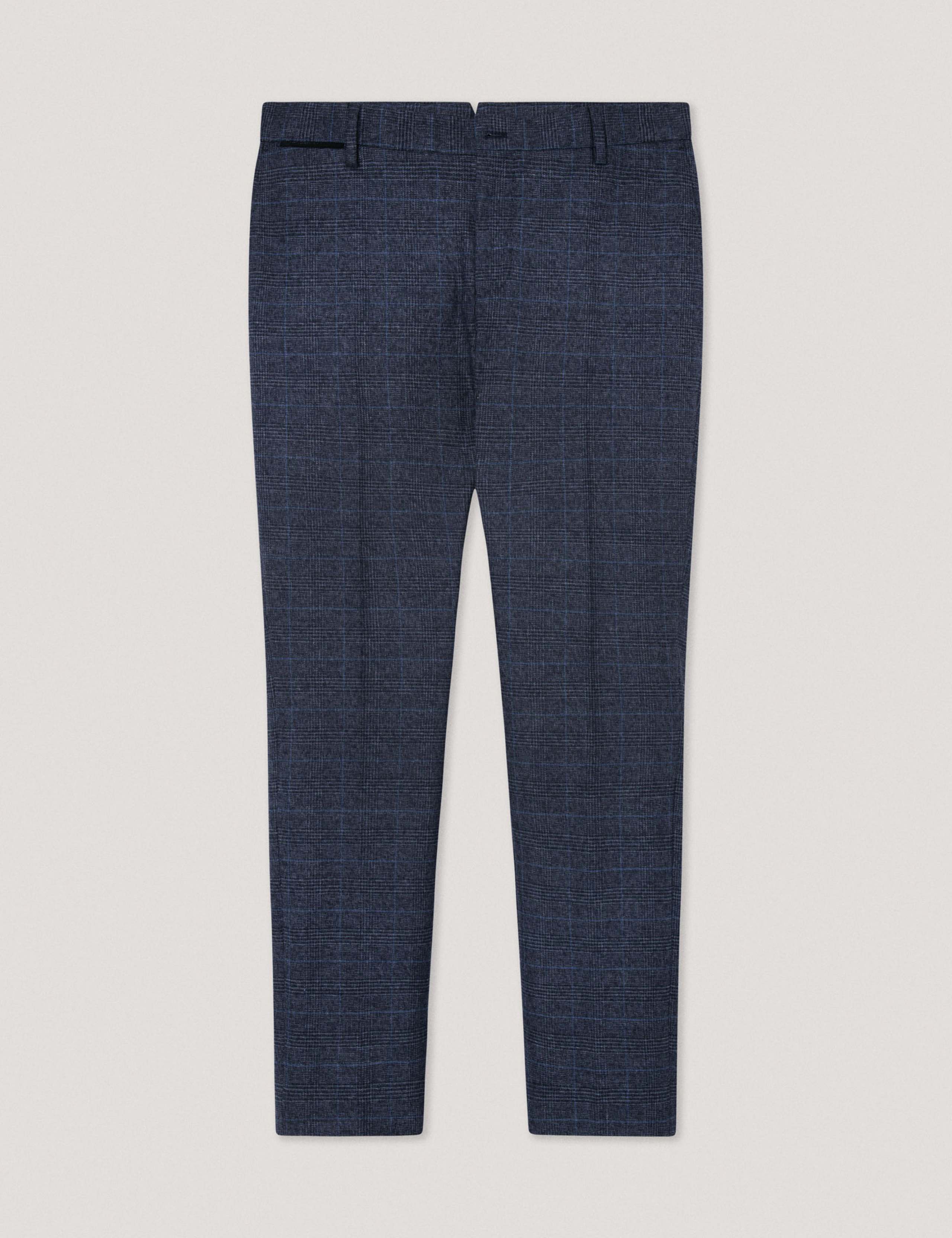 Slim Fit Pure Cotton Checked Trousers 2 of 6