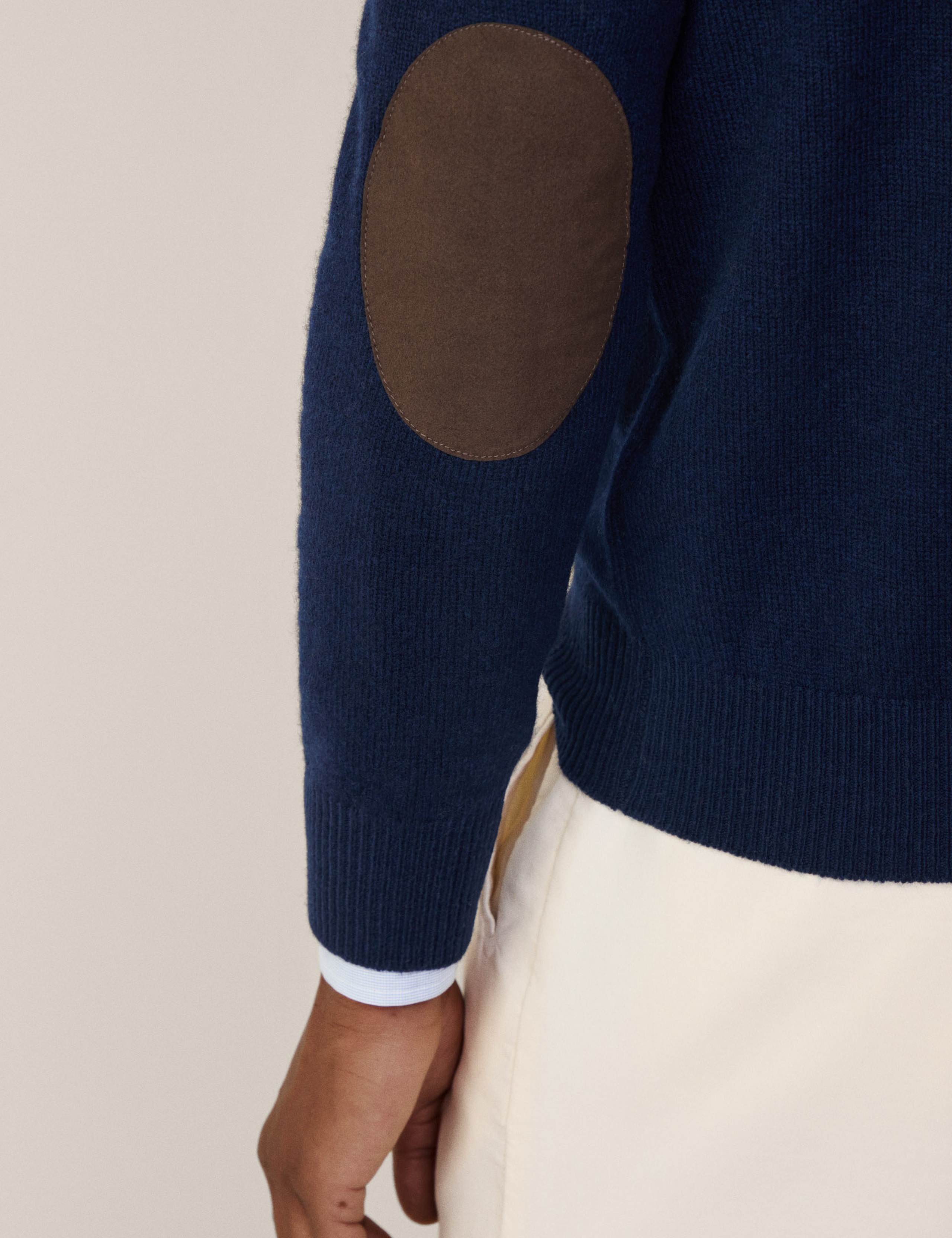 Pure Lambswool Textured Half Zip Jumper 5 of 6
