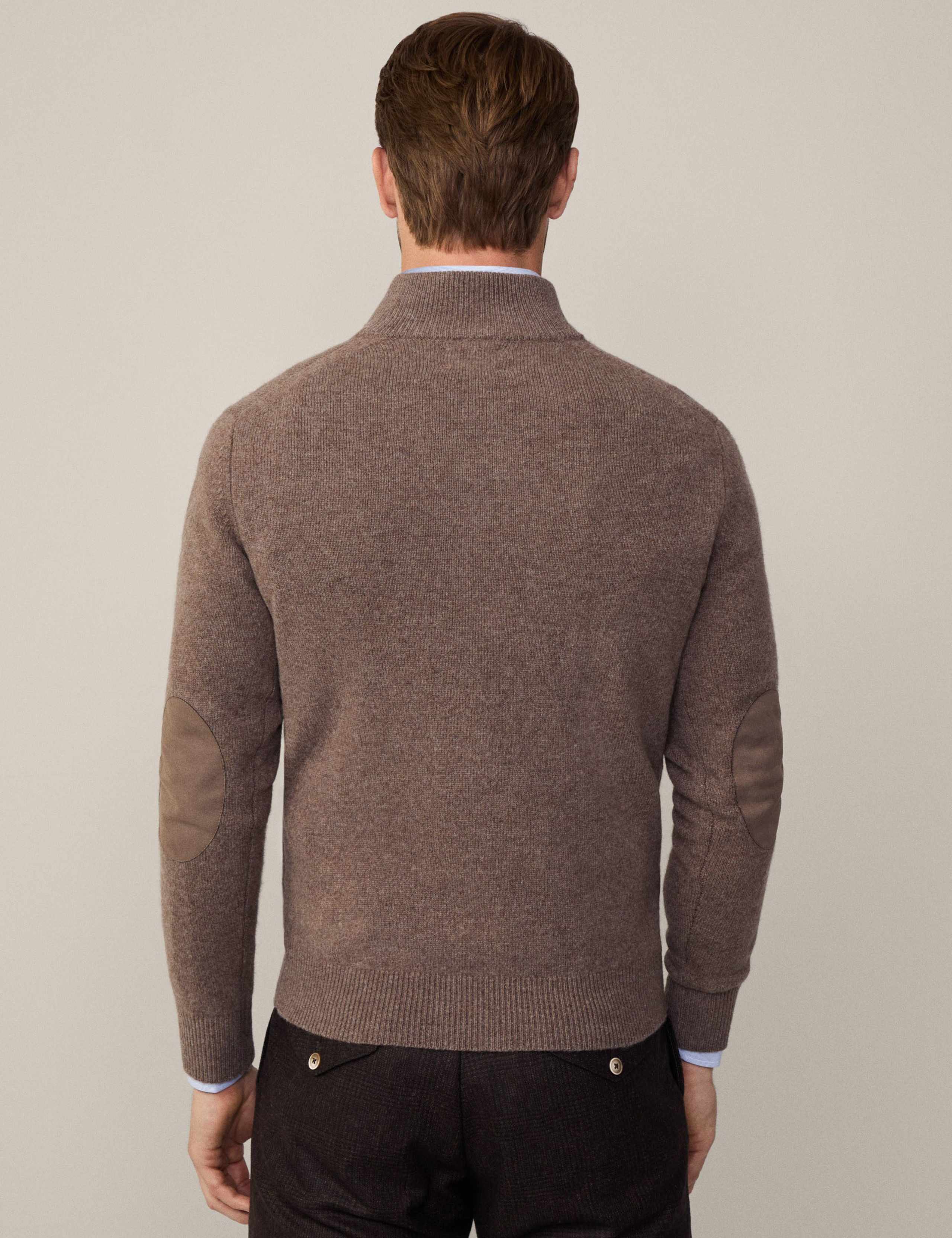 Pure Lambswool Textured Half Zip Jumper 5 of 9