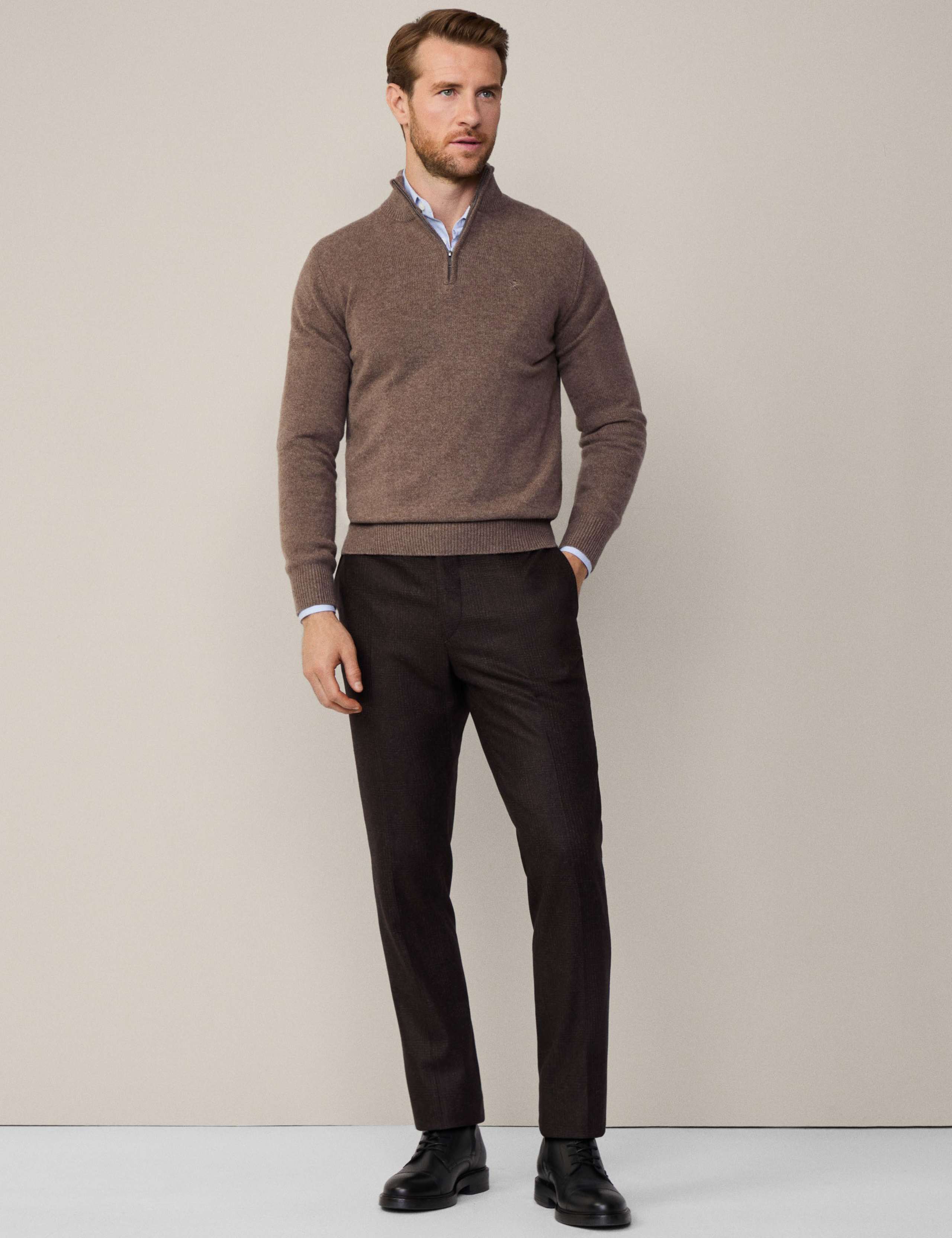 Pure Lambswool Textured Half Zip Jumper 7 of 9