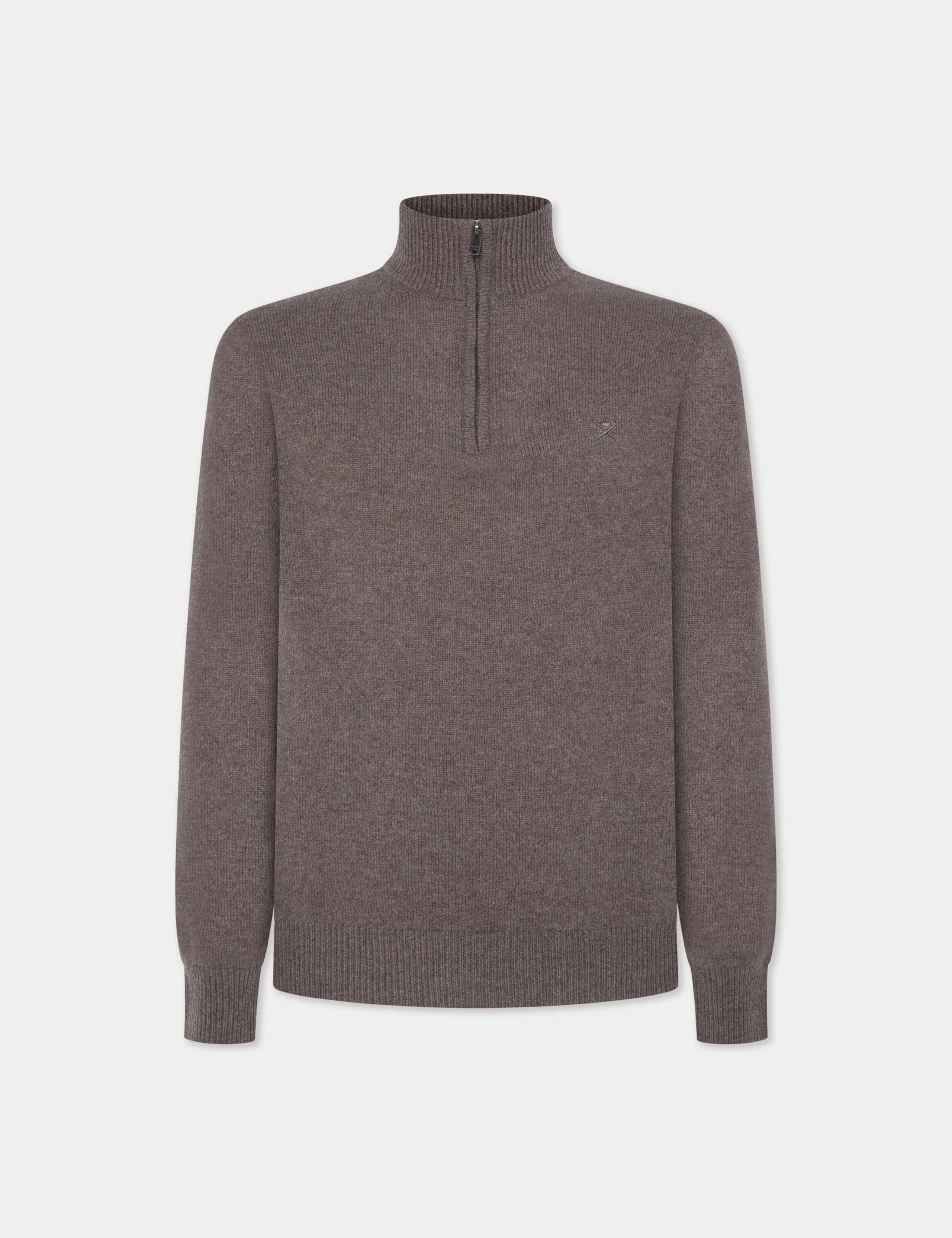 Pure Lambswool Textured Half Zip Jumper 2 of 9