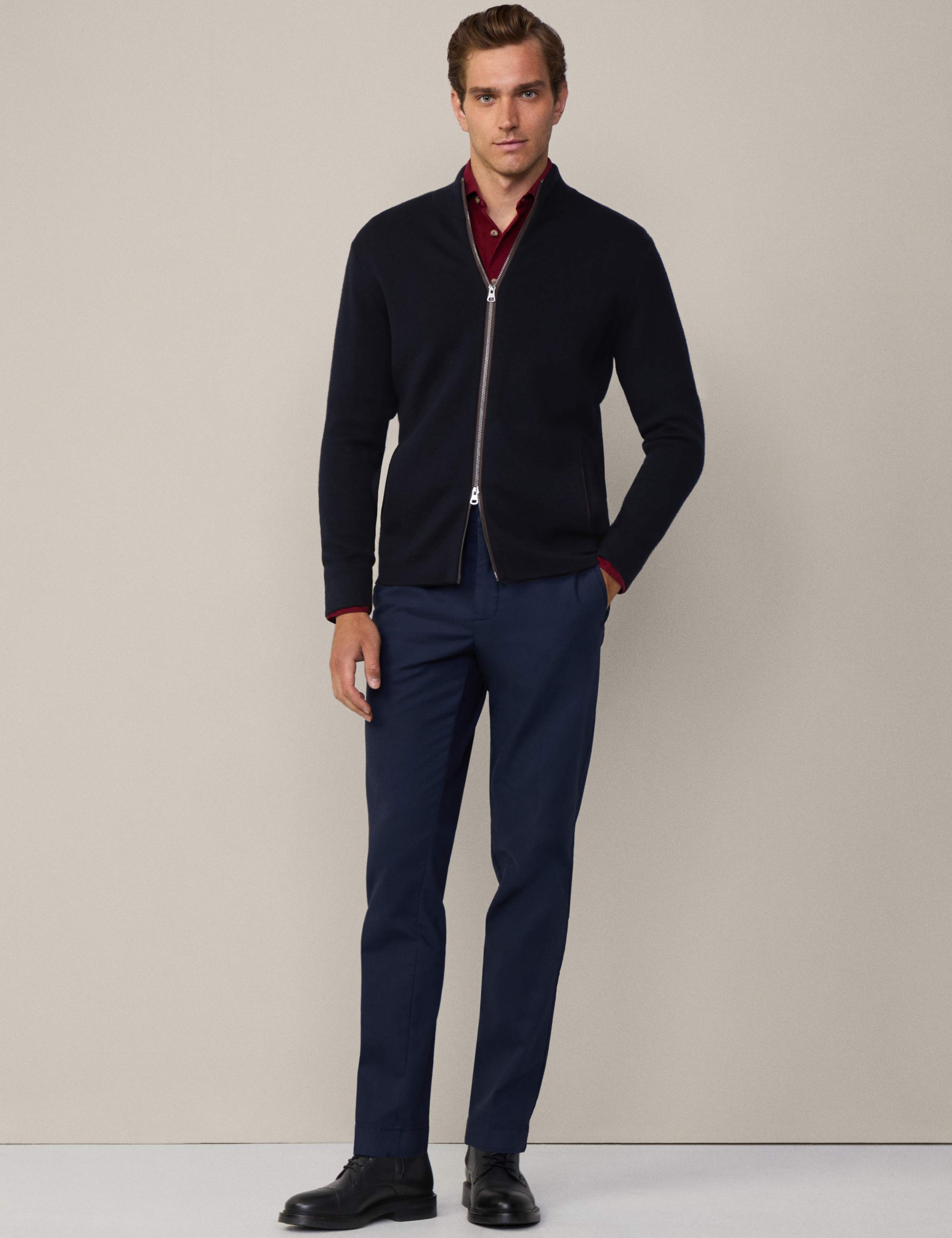 Pure Wool High Neck Zip Up Jumper 7 of 9