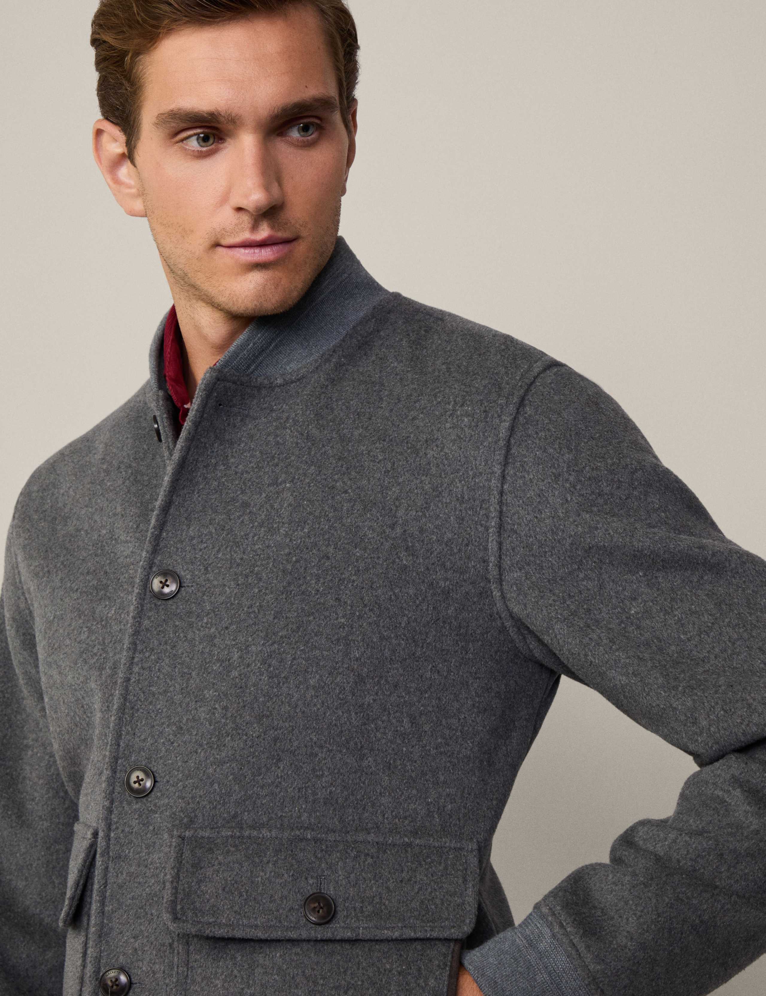 Wool Blend Bomber Jacket 3 of 10