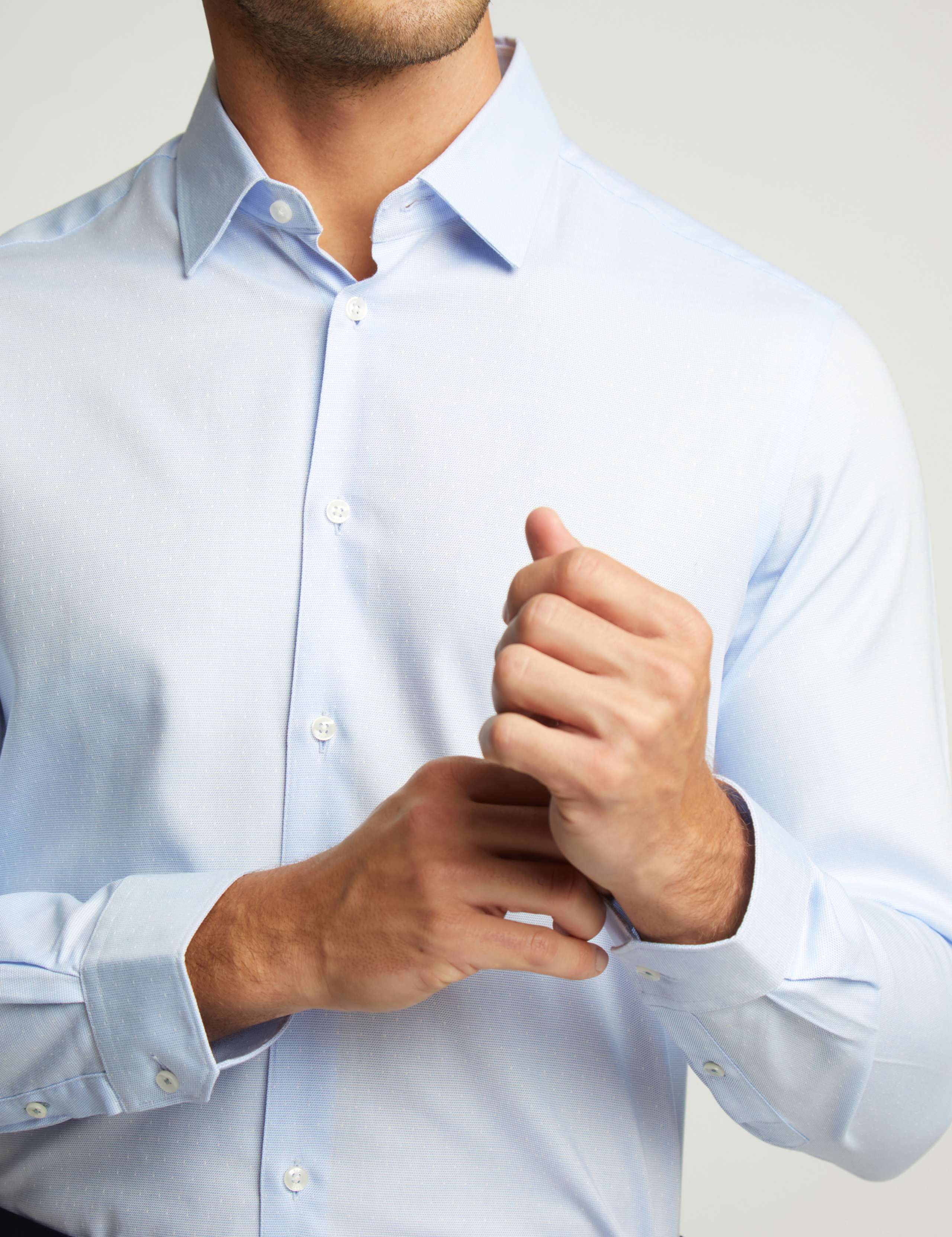 Slim Fit Pure Cotton Polka Dot Shirt 3 of 3