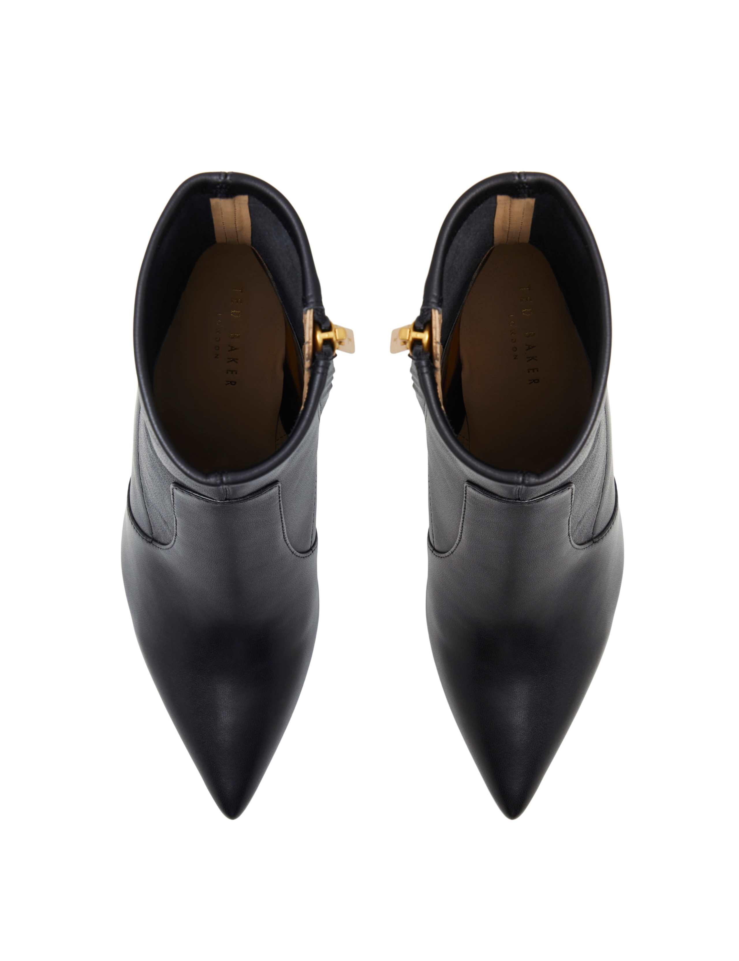 Leather Stiletto Heel Pointed Ankle Boots 6 of 8