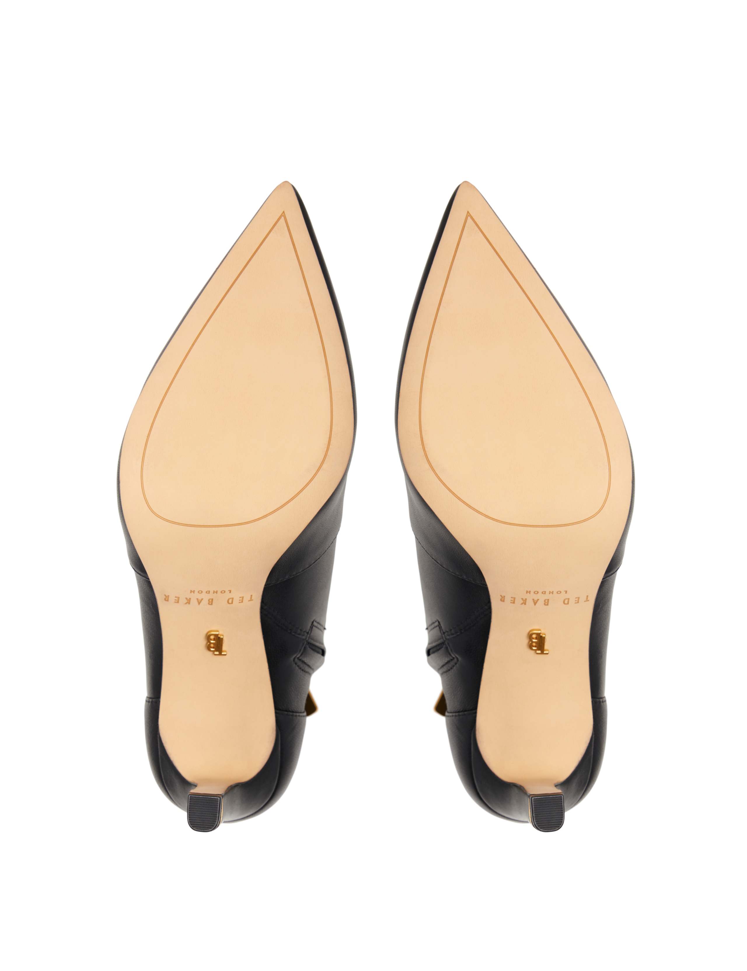 Leather Stiletto Heel Pointed Ankle Boots 7 of 8