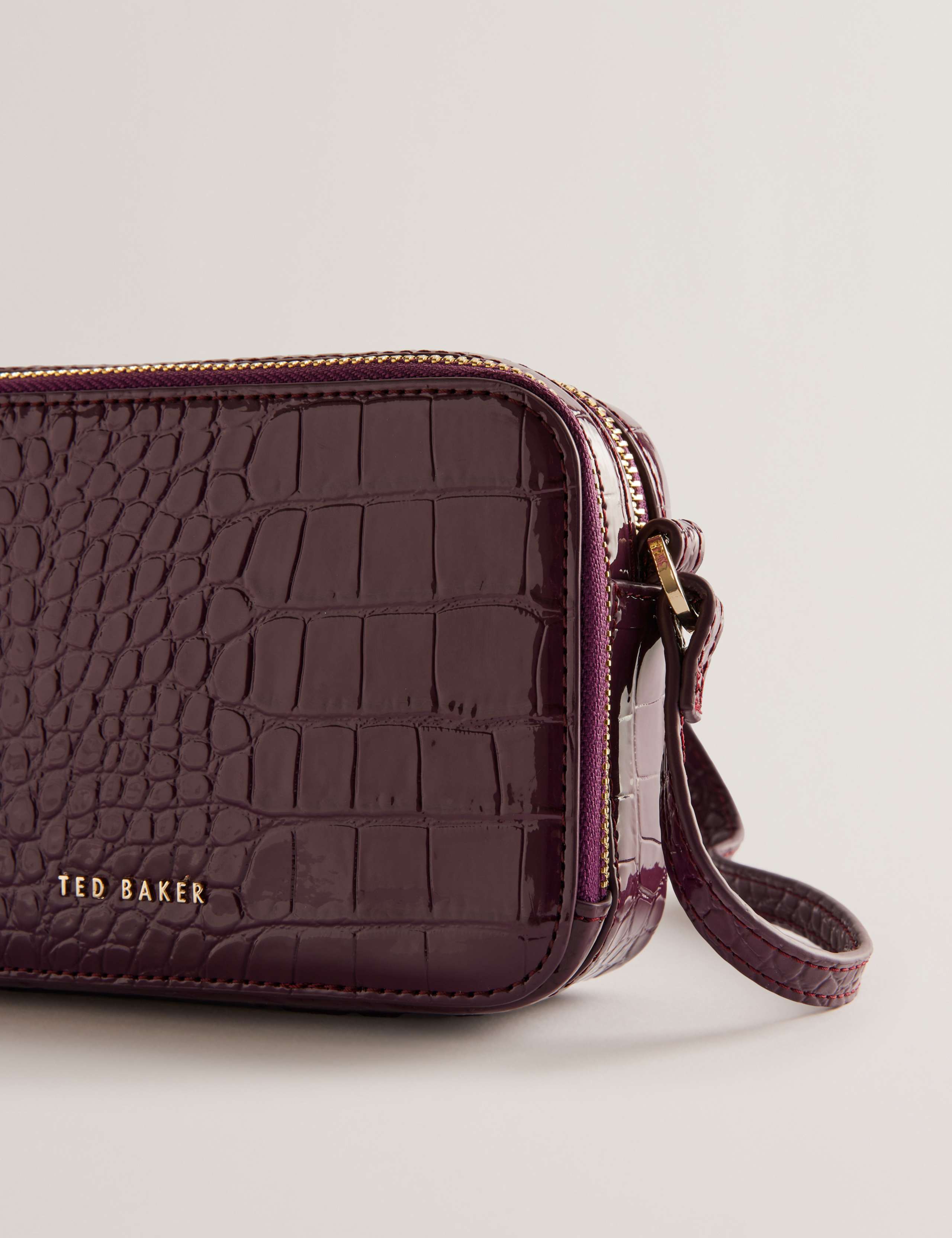 Leather Croc Effect Mini Camera Bag 2 of 2