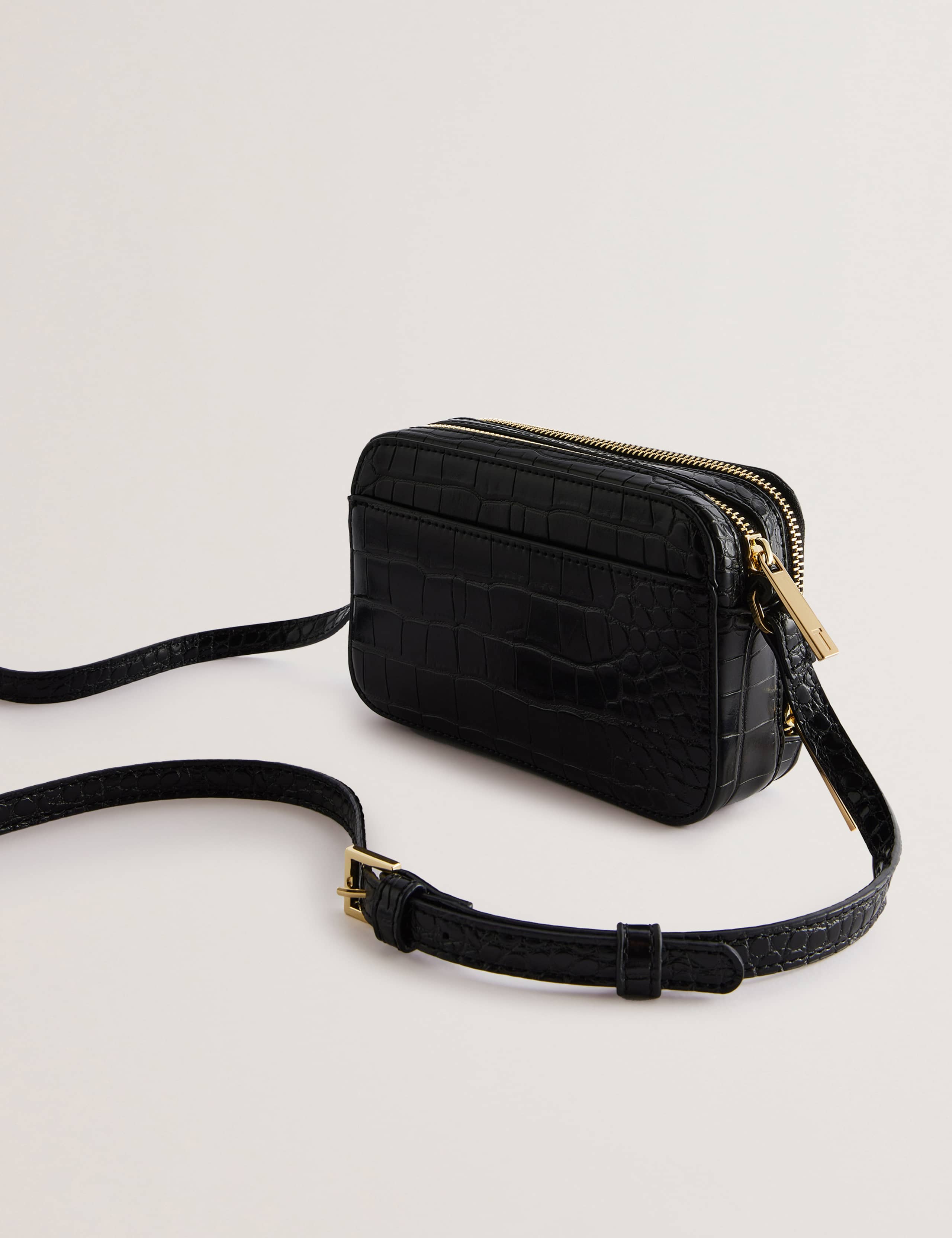Leather Croc Effect Mini Camera Bag 2 of 2