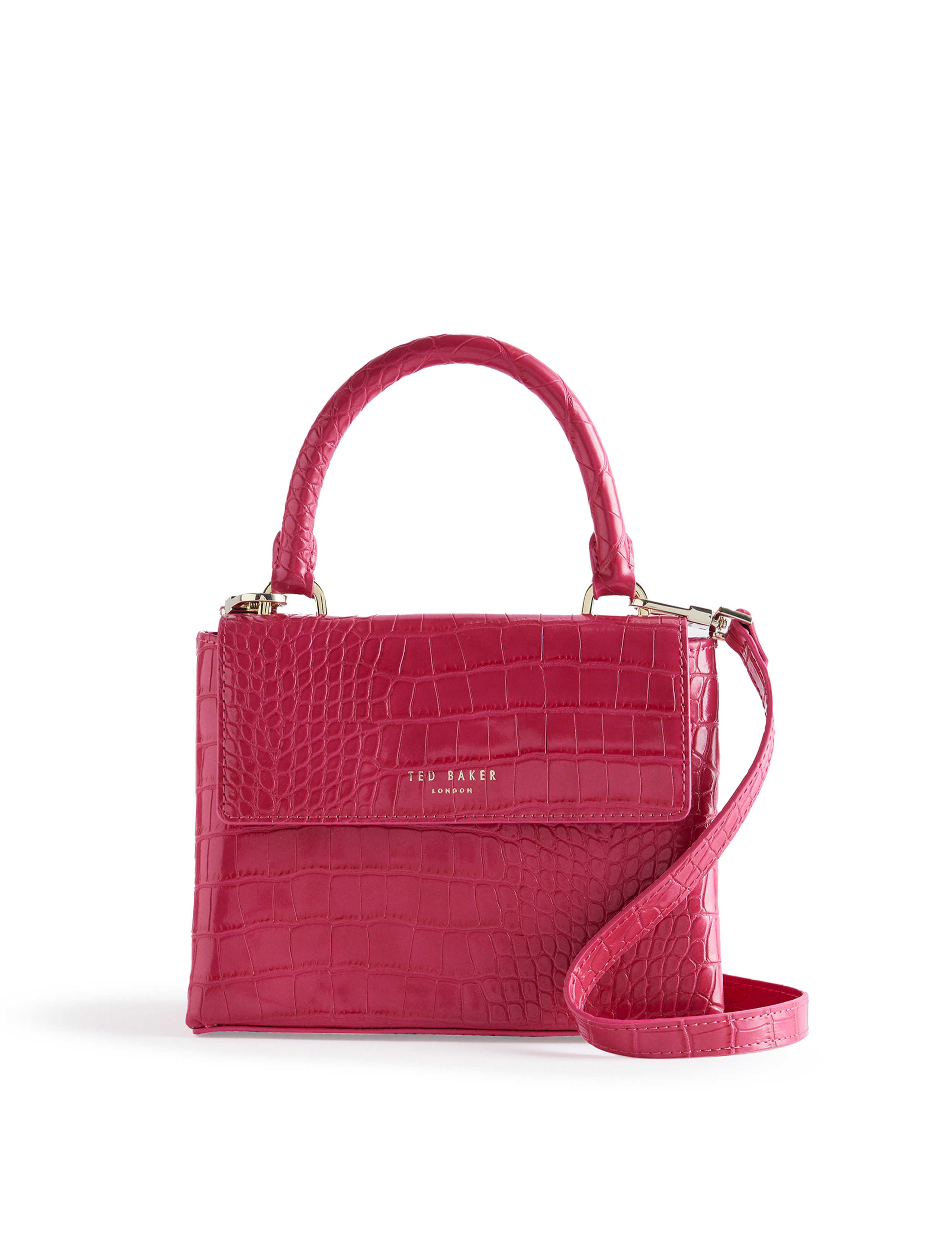 Aynaya Imitation Croc Handle Small Bag 1 of 2