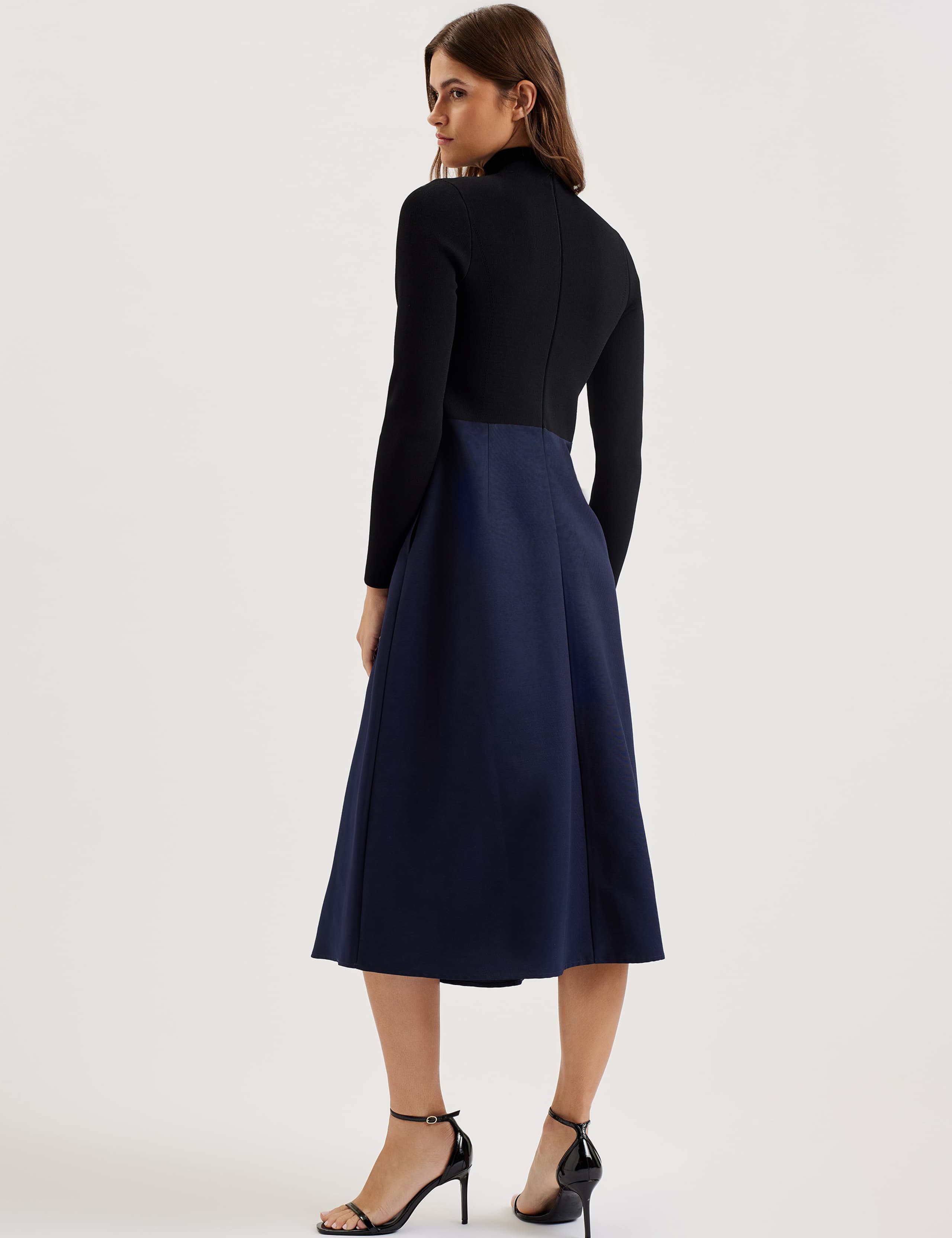 Waisted Dress with Wrap Skirt 3 of 3