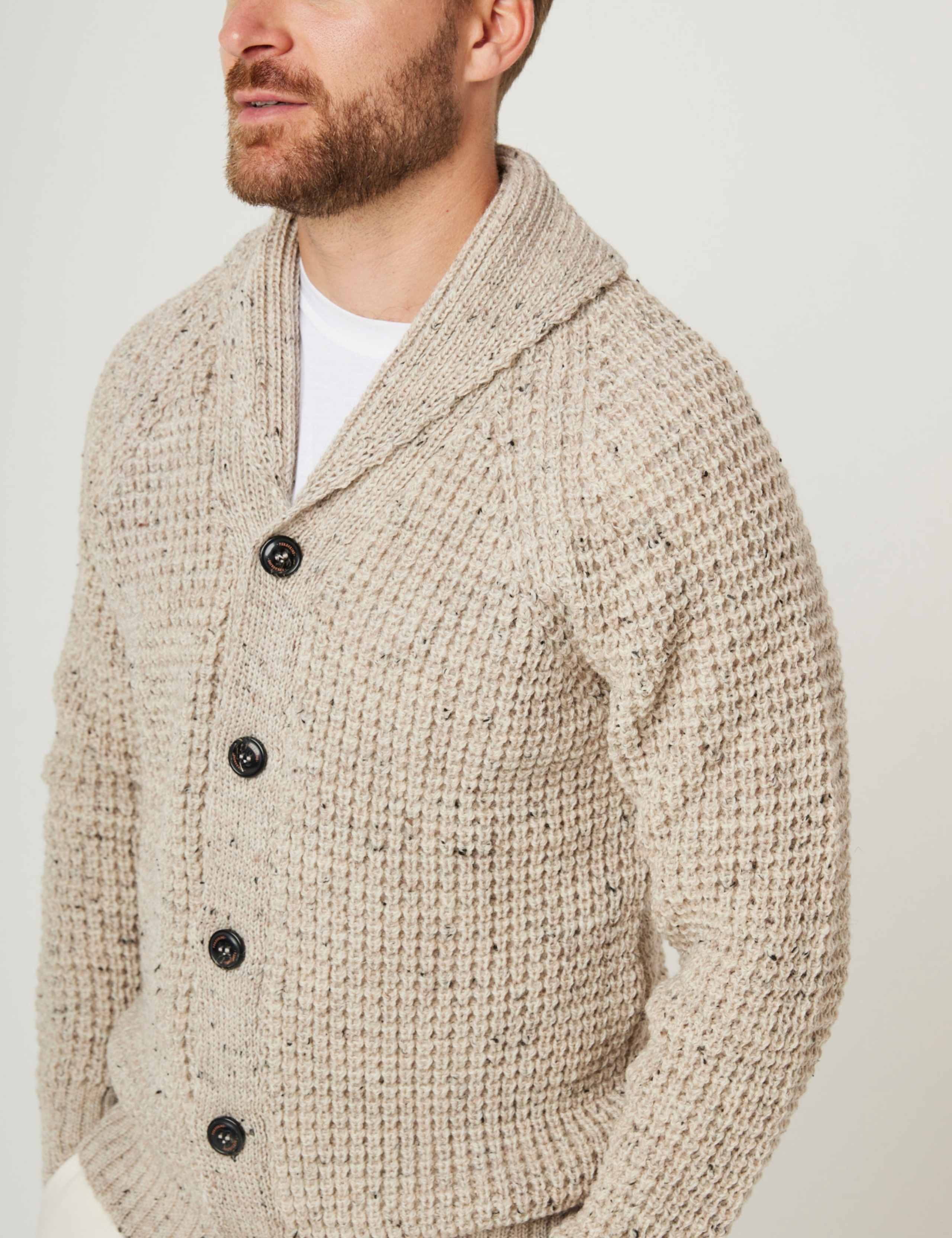 Waffle Shawl Cardigan 6 of 6