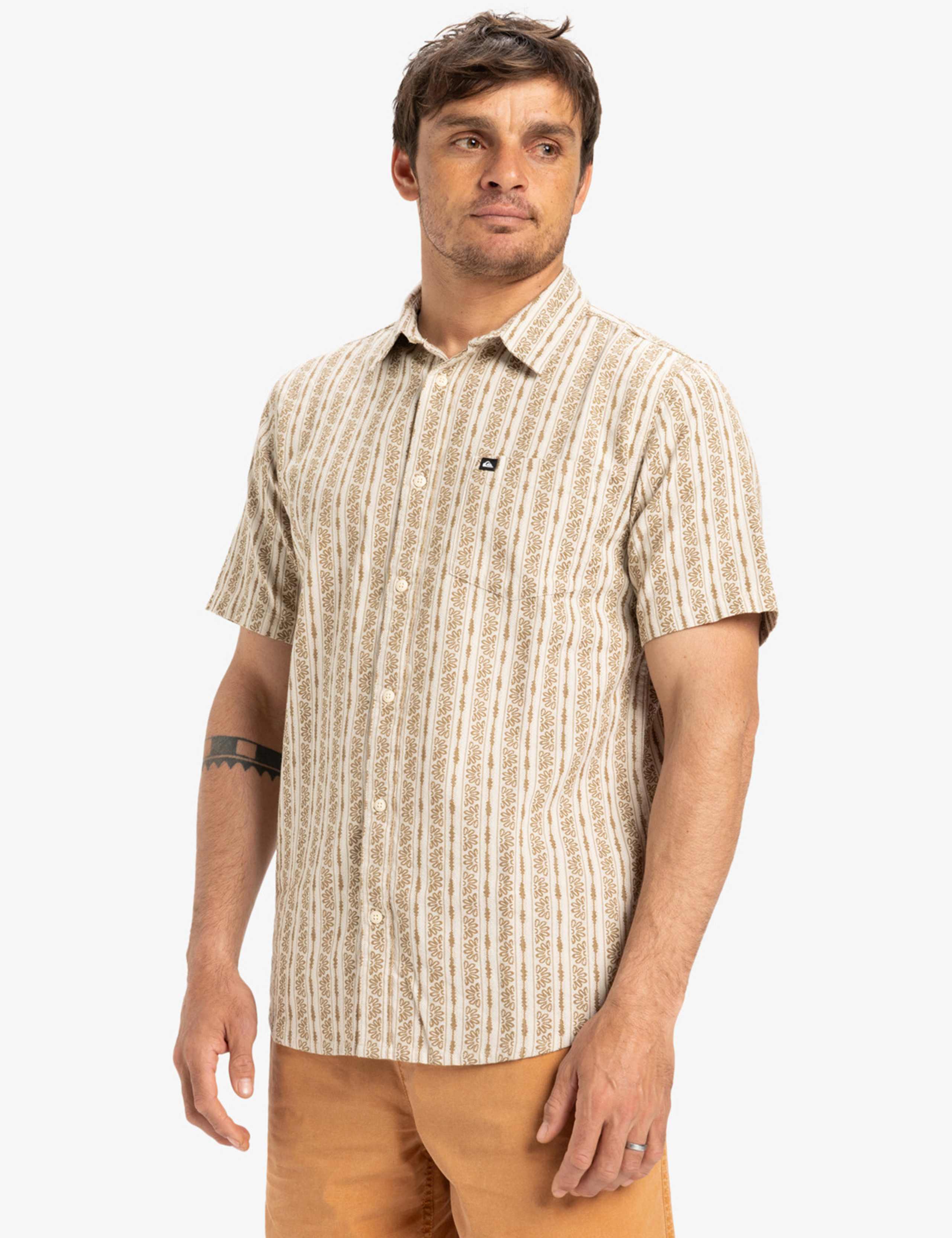 Pure Cotton Floral Striped Shirt 7 of 11